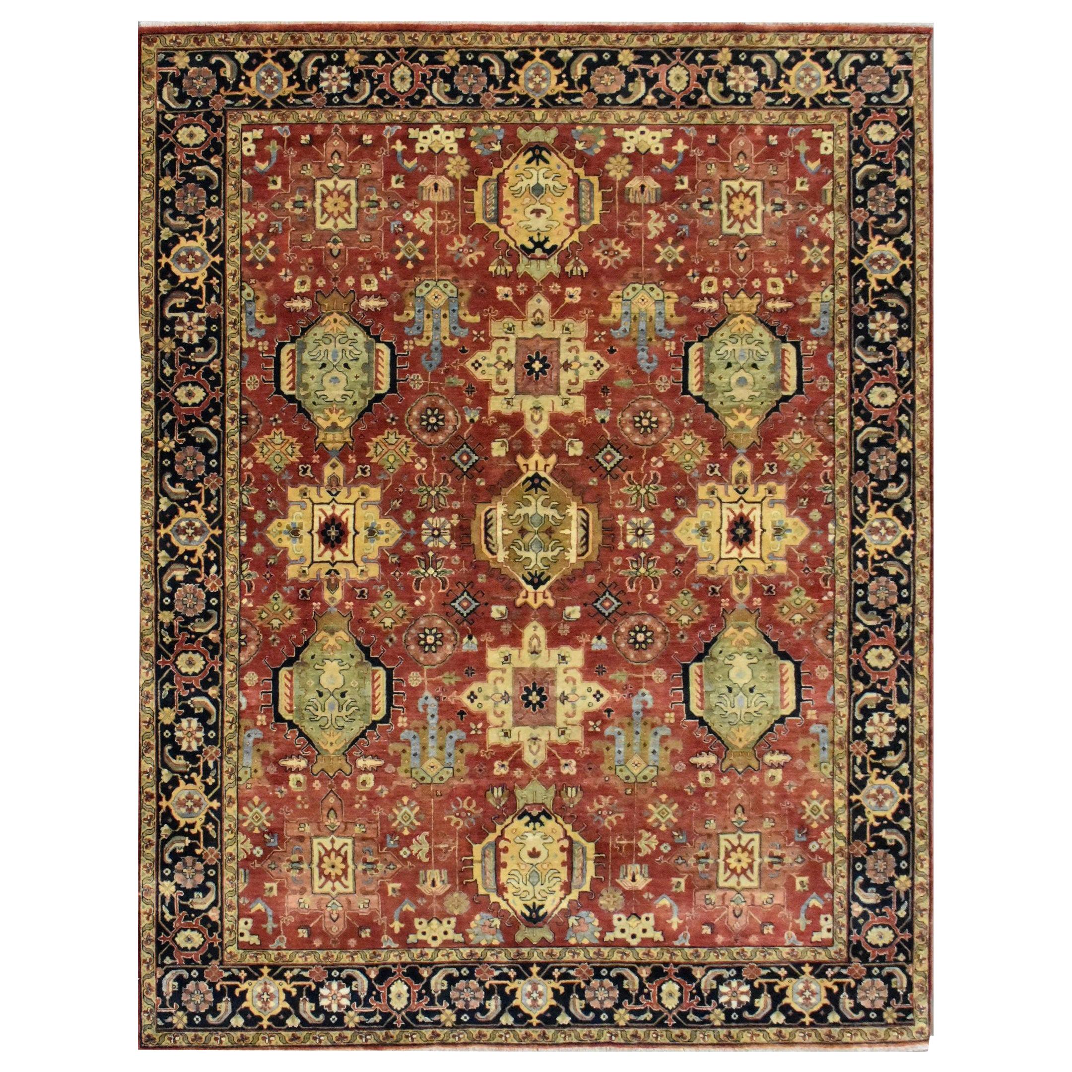 Magnifique tapis indien à motifs persans en vente