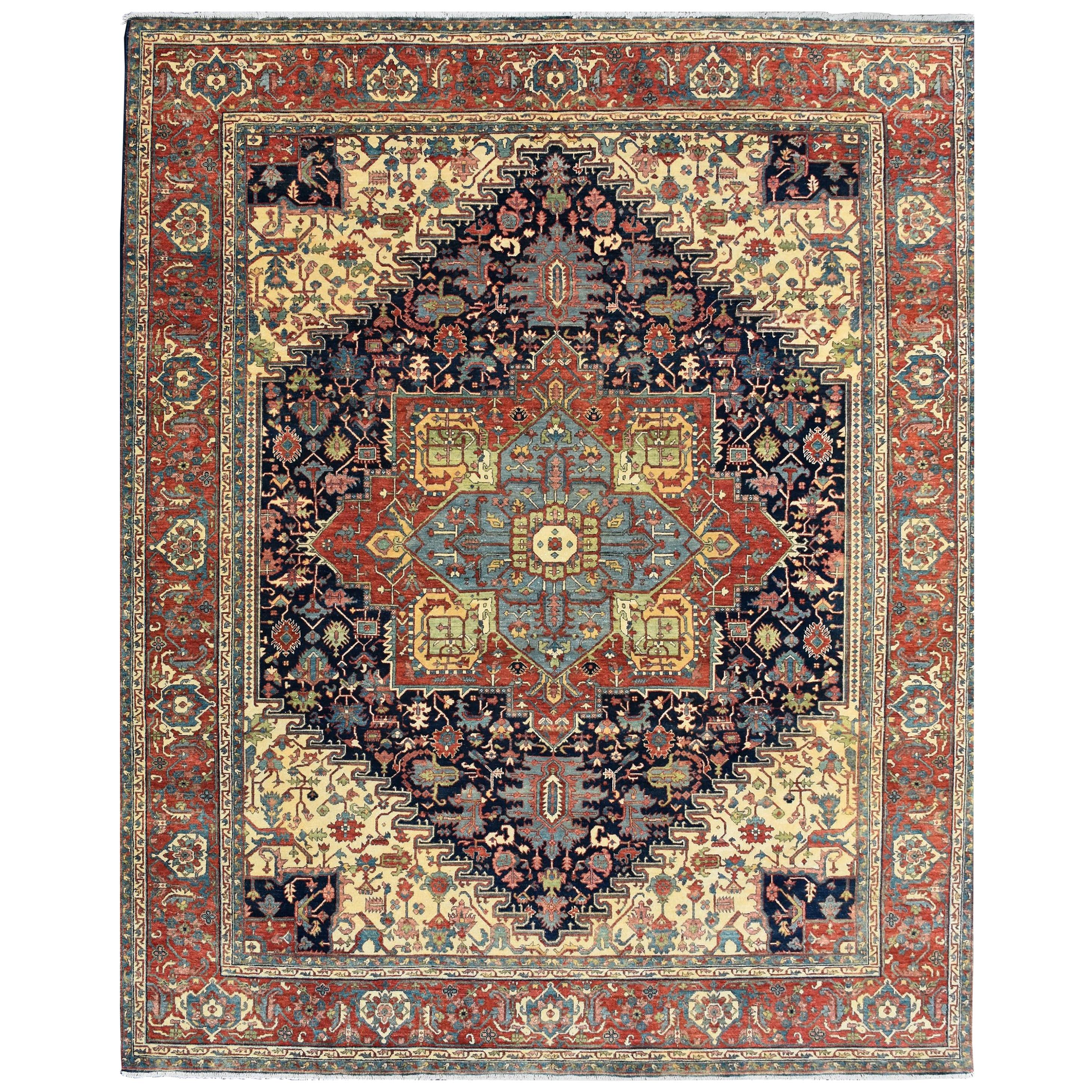 Magnifique tapis indien à motifs persans