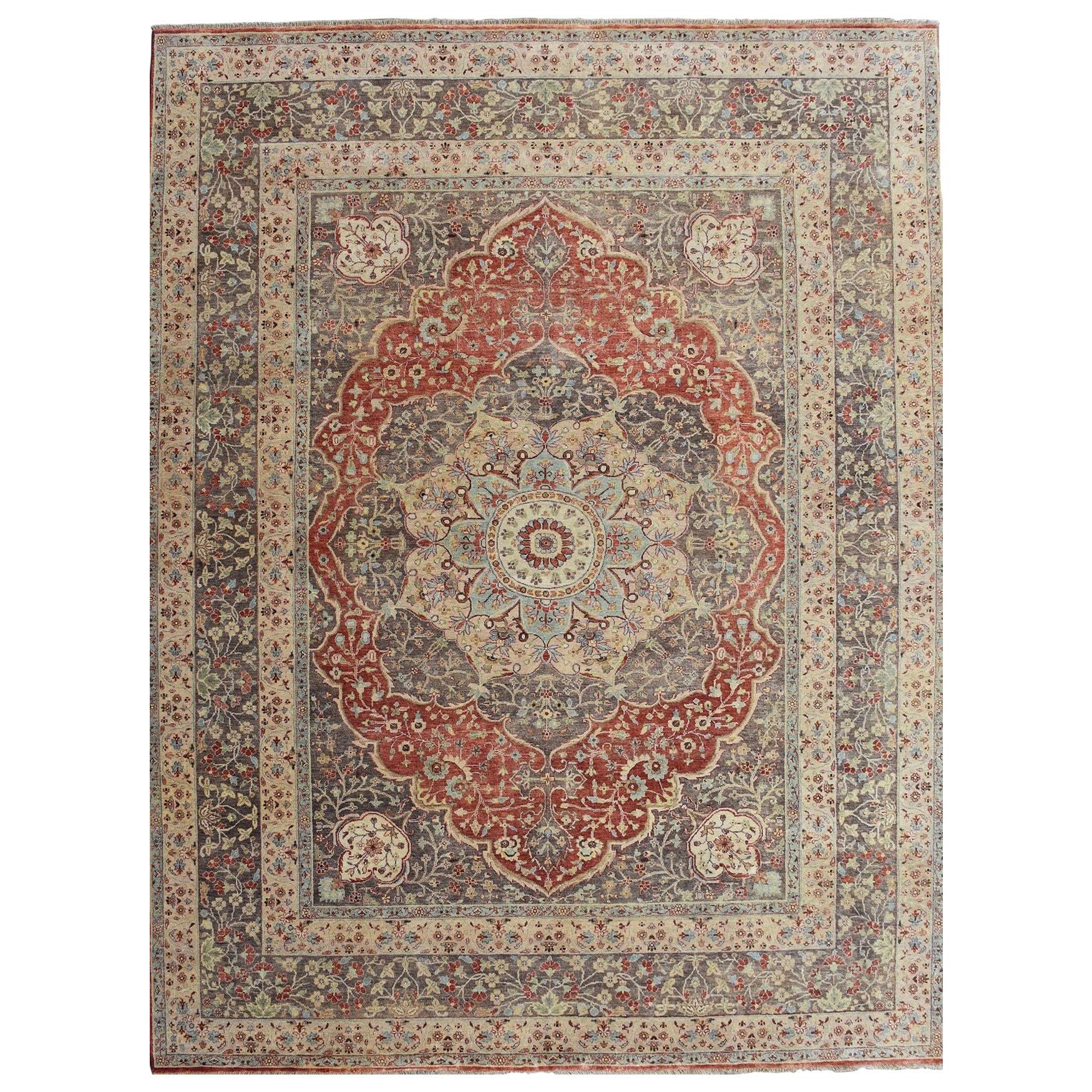 Wonderful New Persian Design Indian Rug For Sale