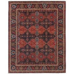 Magnifique tapis indien à motifs persans