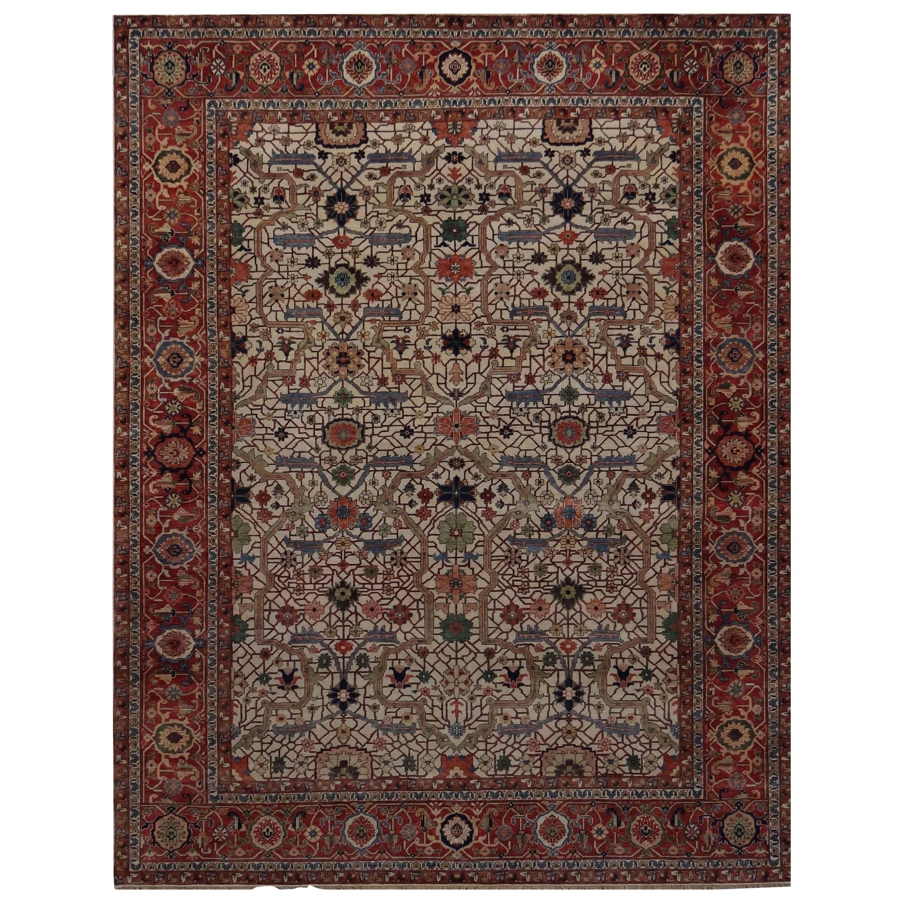 Wonderful New Persian Design Indian Rug For Sale