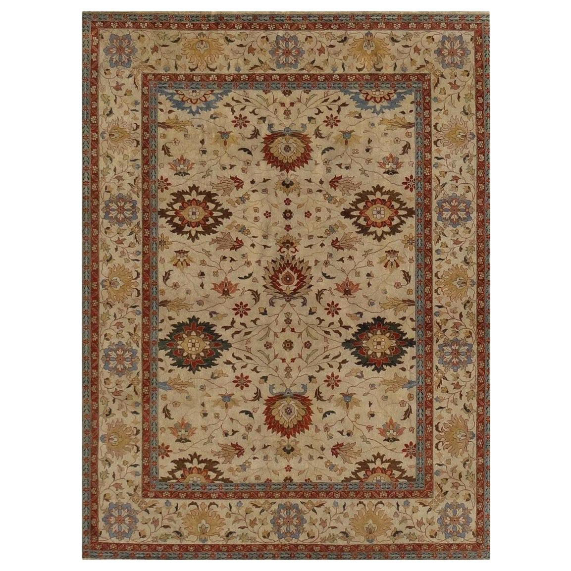 Magnifique tapis indien à motifs persans en vente