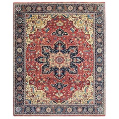 Magnifique nouveau tapis persan Heriz Design Fine Indian Rug