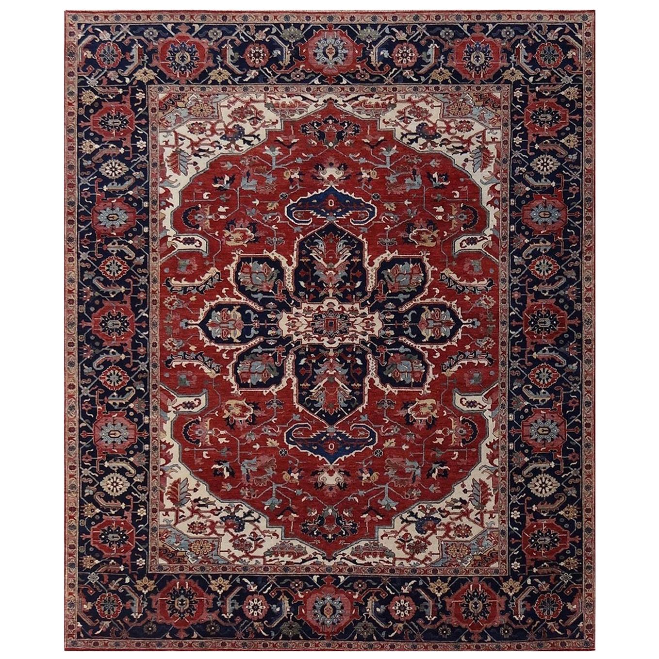 Maravillosa Nueva Alfombra Persa Heriz Design Indian Fine