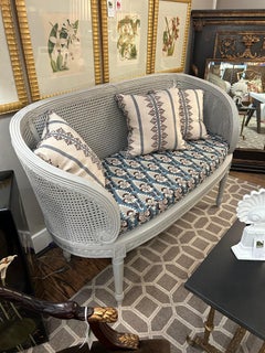 Wonderful Newly Refurbished Vintage Double Caned Loveseat