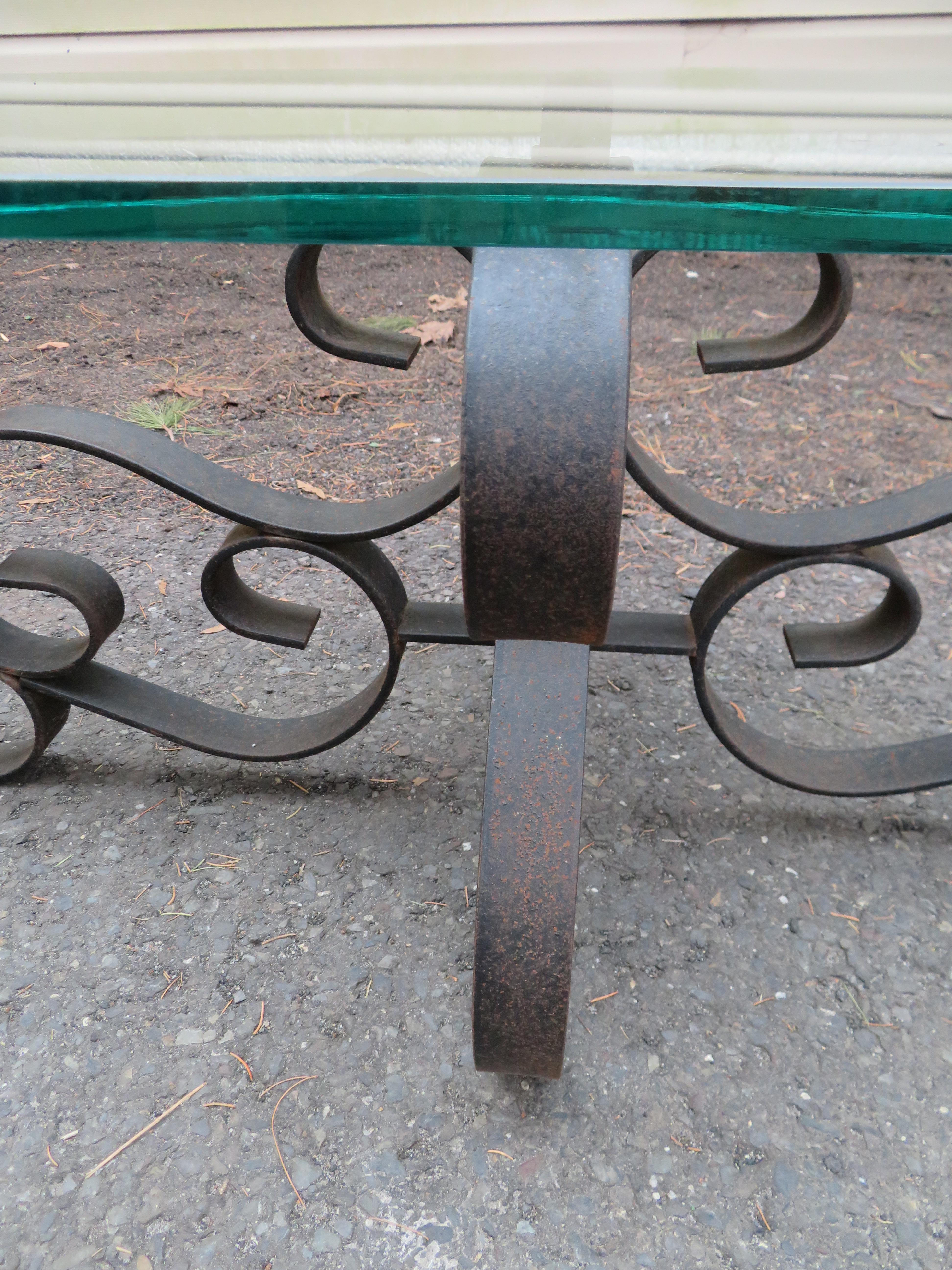 oblong wrought iron table