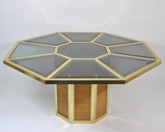 Wonderful Octagonal Table "Topazio", Design Romeo Rega for Sabot, Italy, 1970