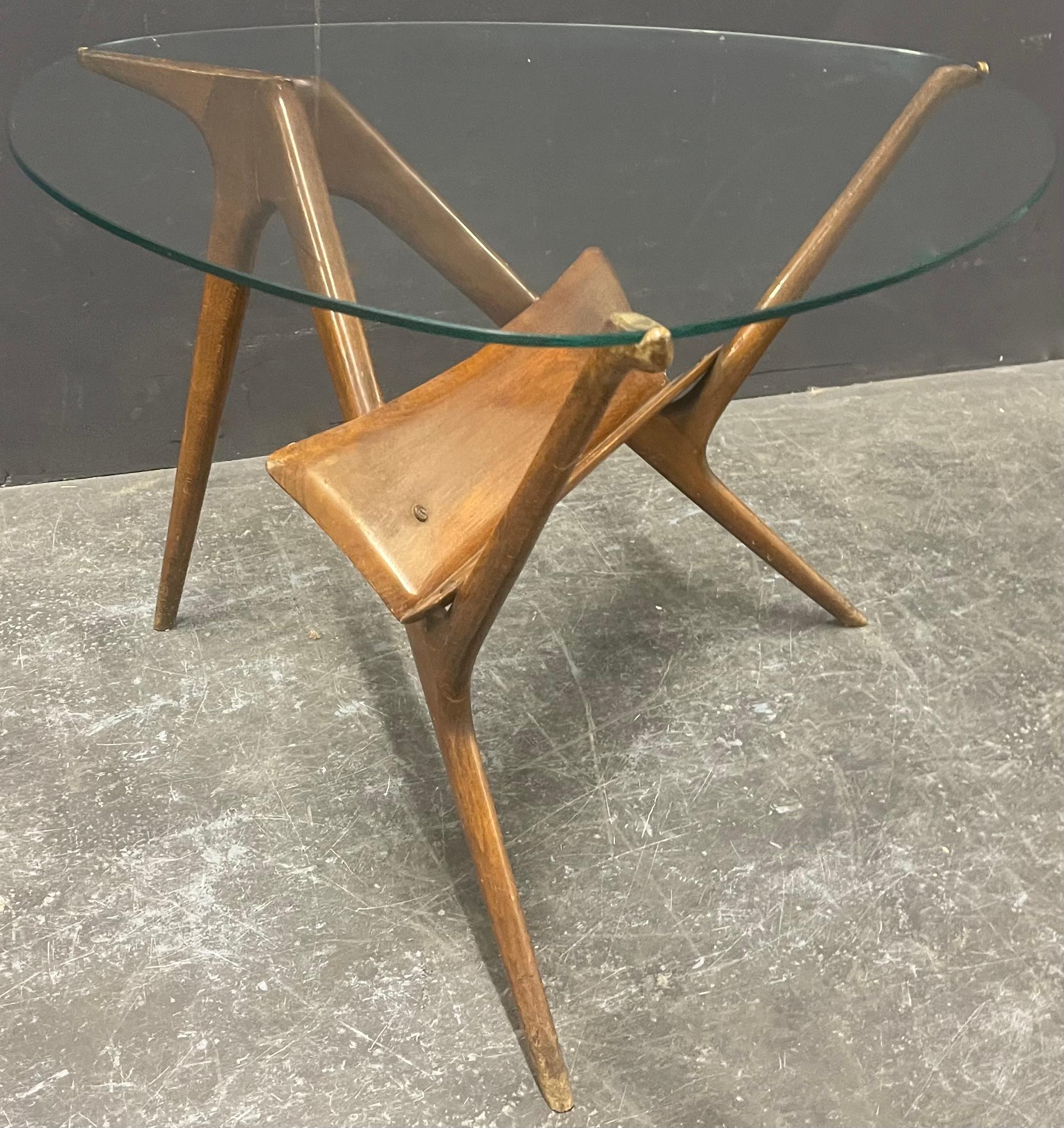 Mid-Century Modern Magnifique table organique à la manière de carlo mollino en vente