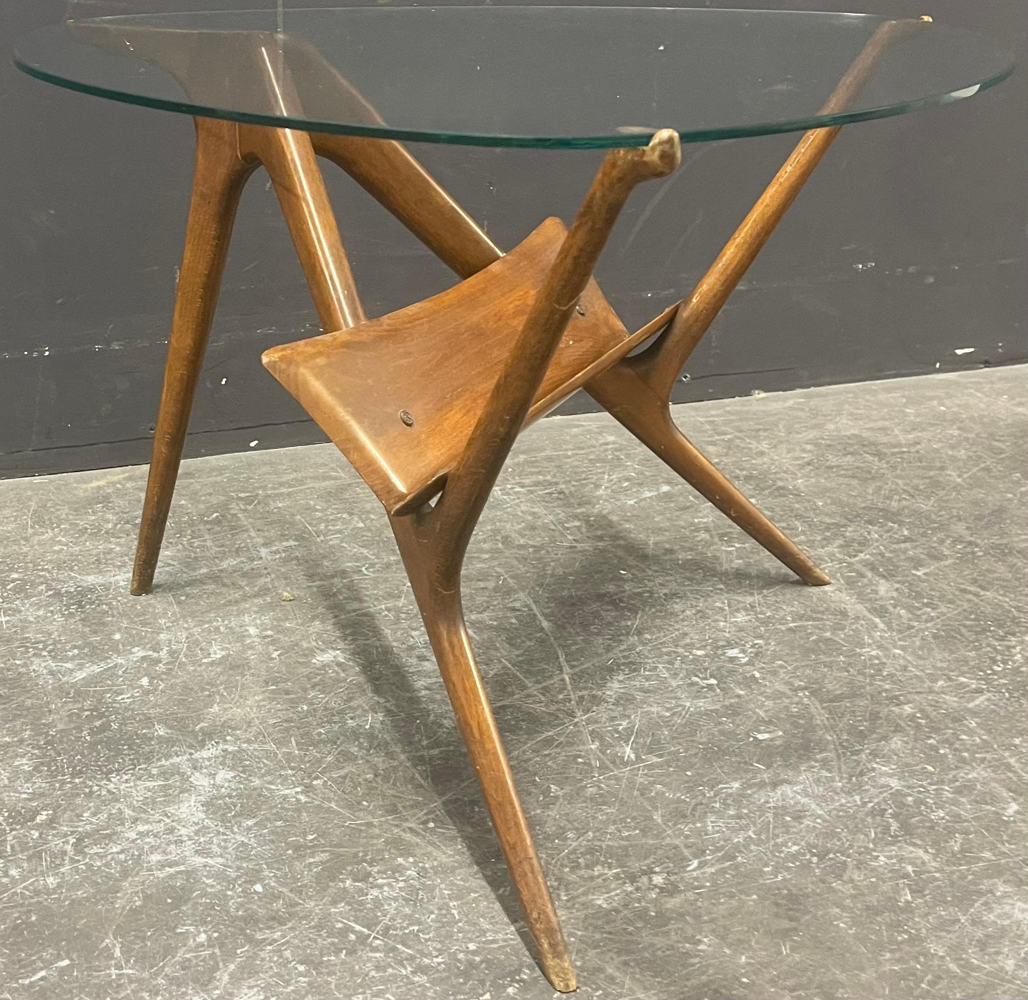 italien Magnifique table organique à la manière de carlo mollino en vente
