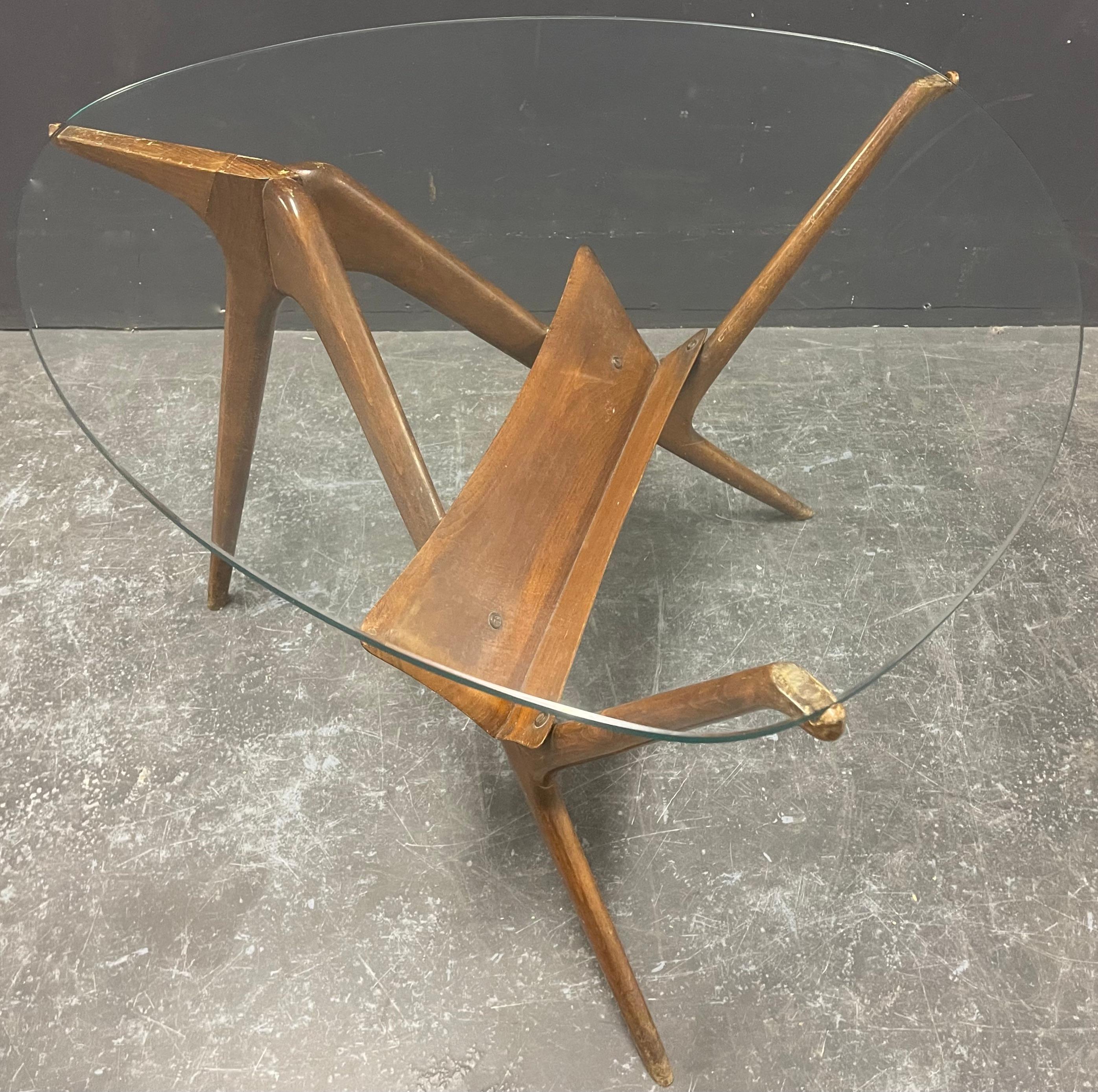 Magnifique table organique à la manière de carlo mollino en vente 1