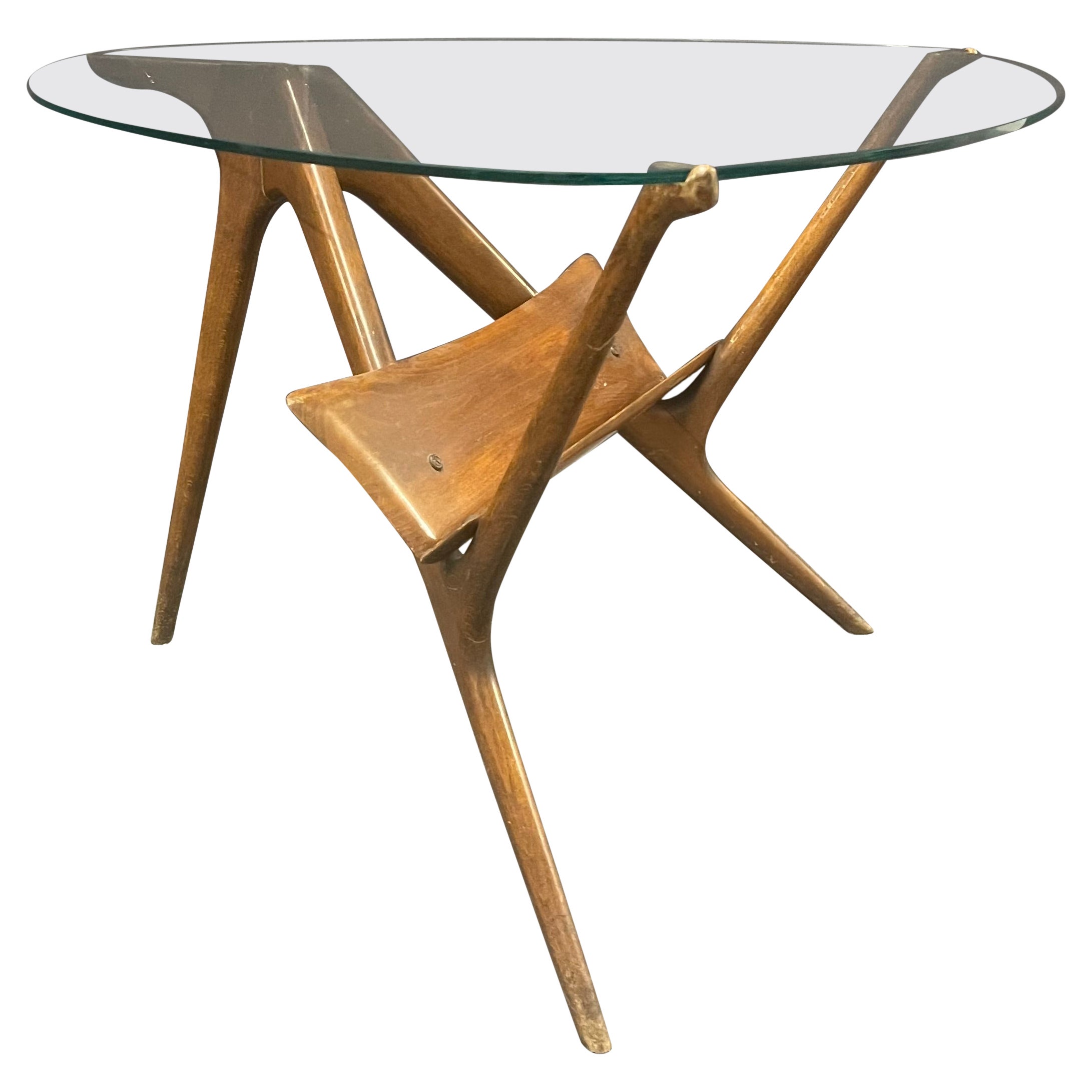 wonderful organic table in the manner of carlo mollino