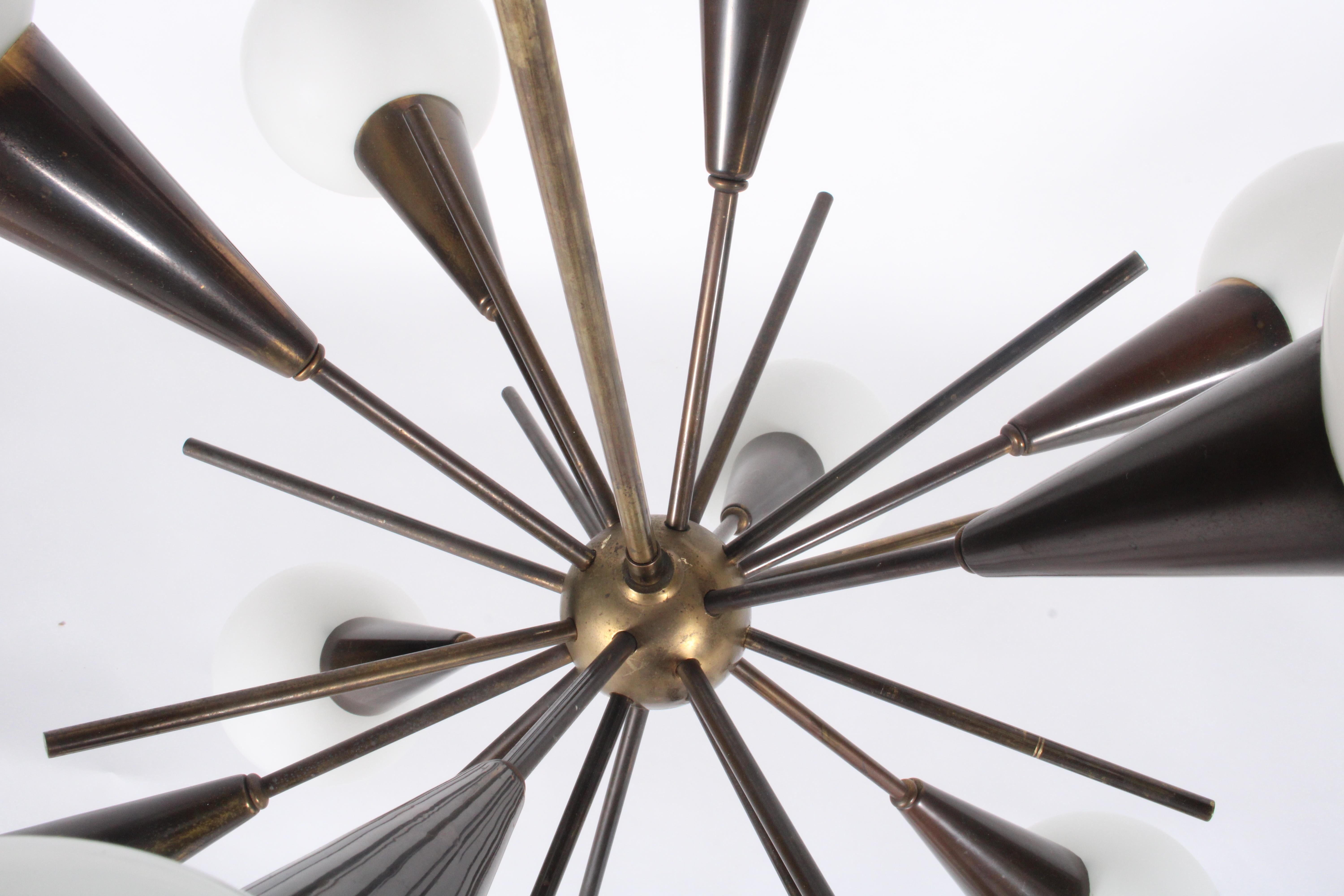 Splendido lampadario Sputnik originale italiano di Stilnovo * Consegna gratuita in tutto il mondo in vendita 4