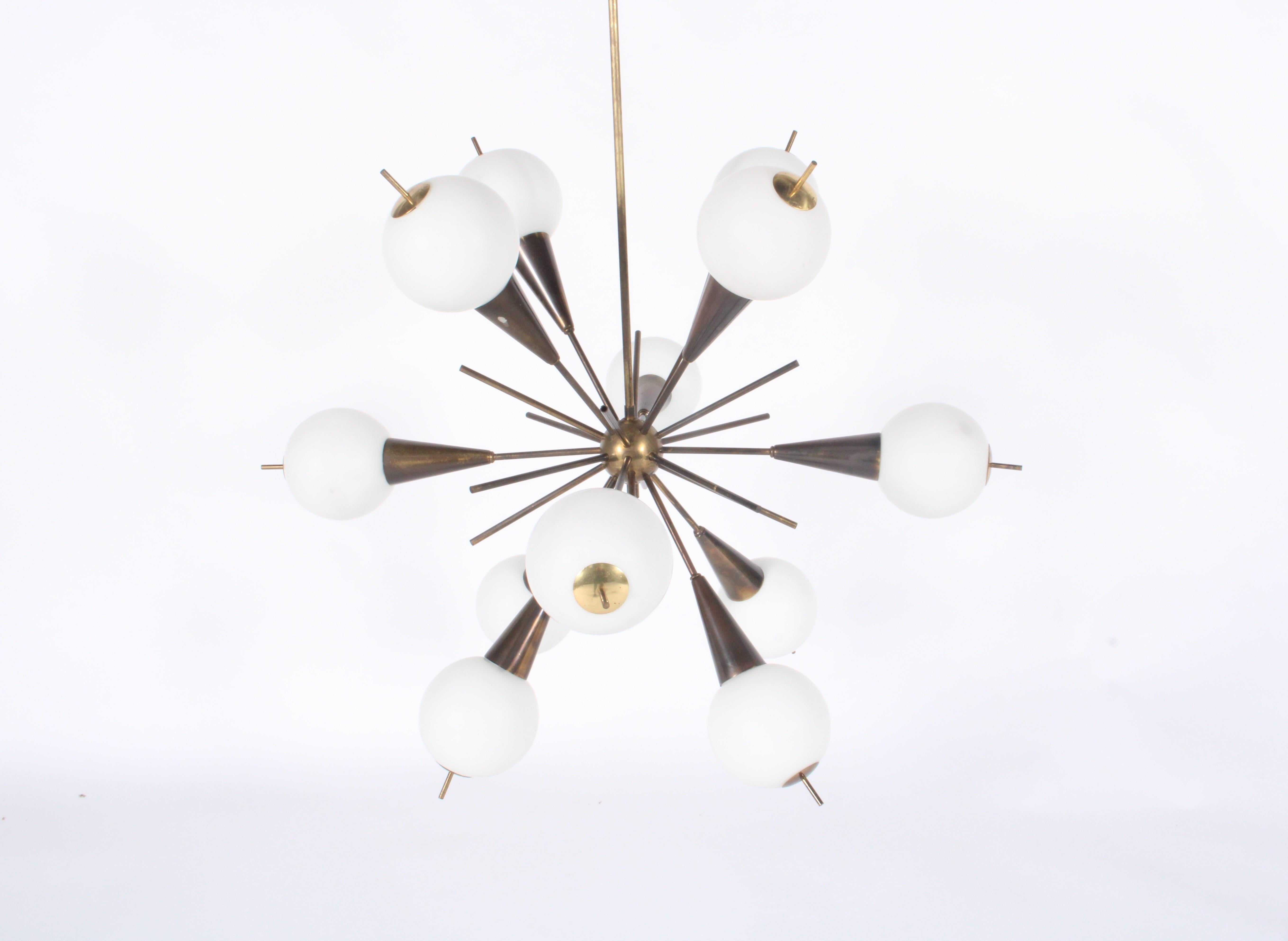 Splendido lampadario Sputnik originale italiano di Stilnovo * Consegna gratuita in tutto il mondo in vendita 5