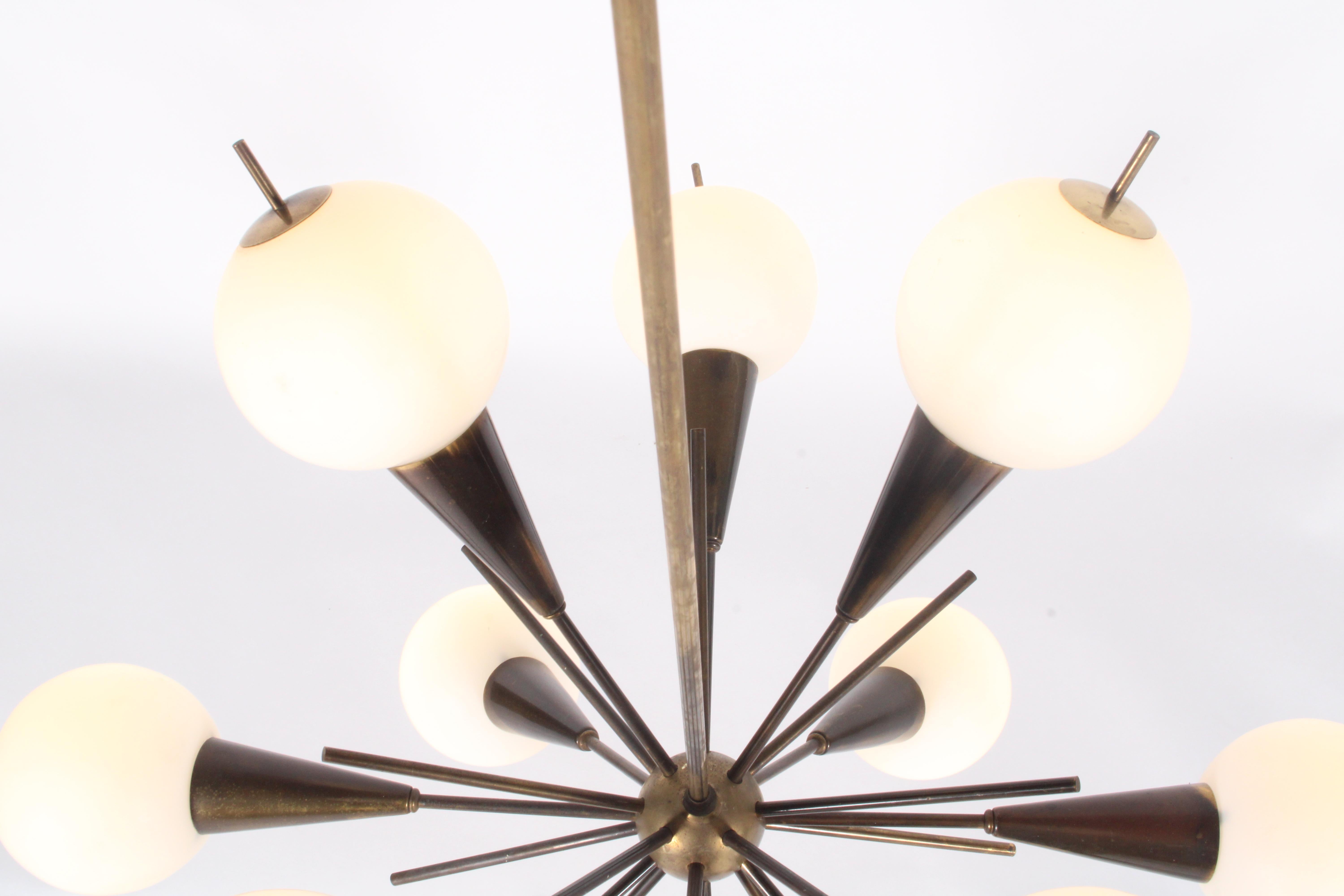 Splendido lampadario Sputnik originale italiano di Stilnovo * Consegna gratuita in tutto il mondo in vendita 9