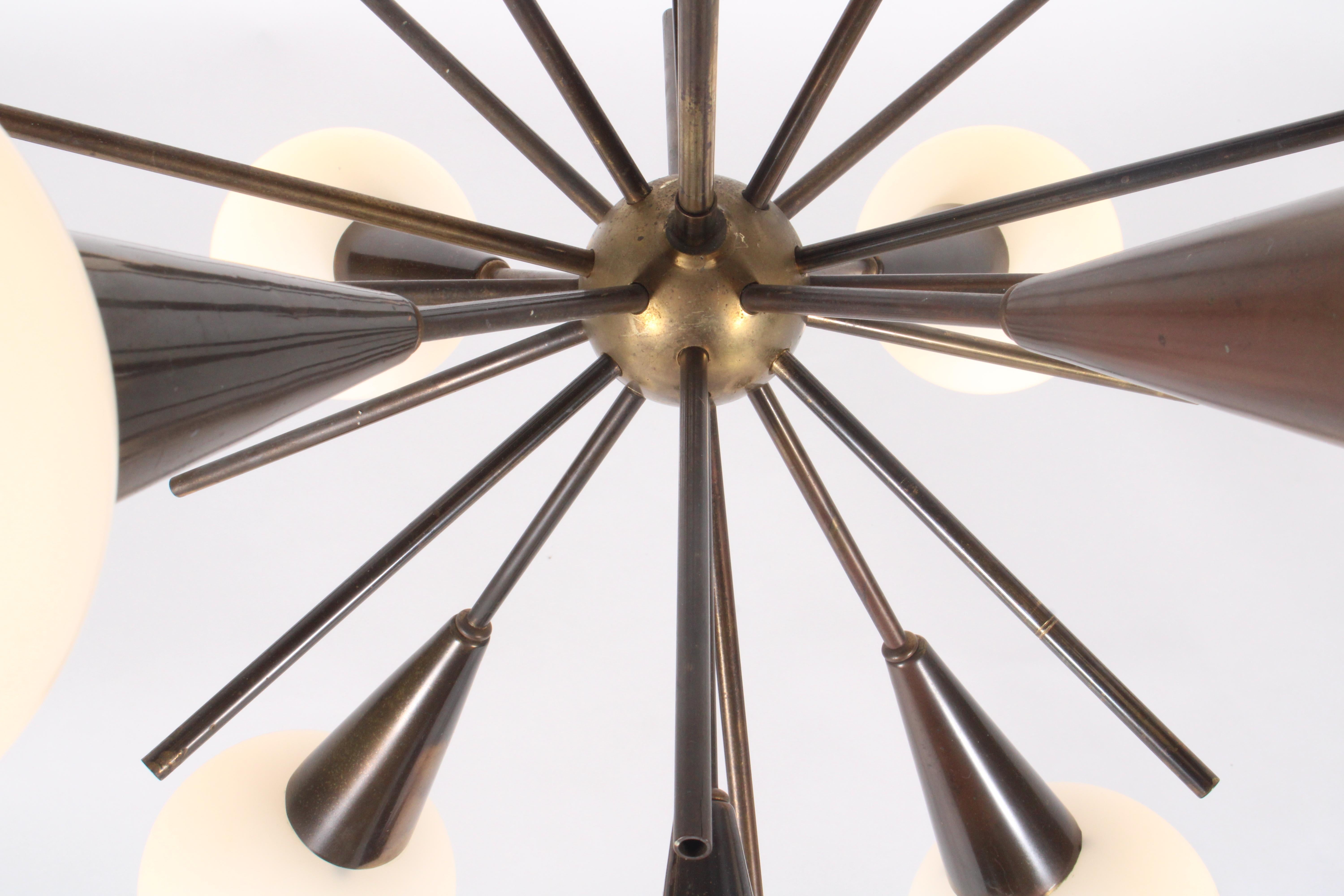 Splendido lampadario Sputnik originale italiano di Stilnovo * Consegna gratuita in tutto il mondo in vendita 10
