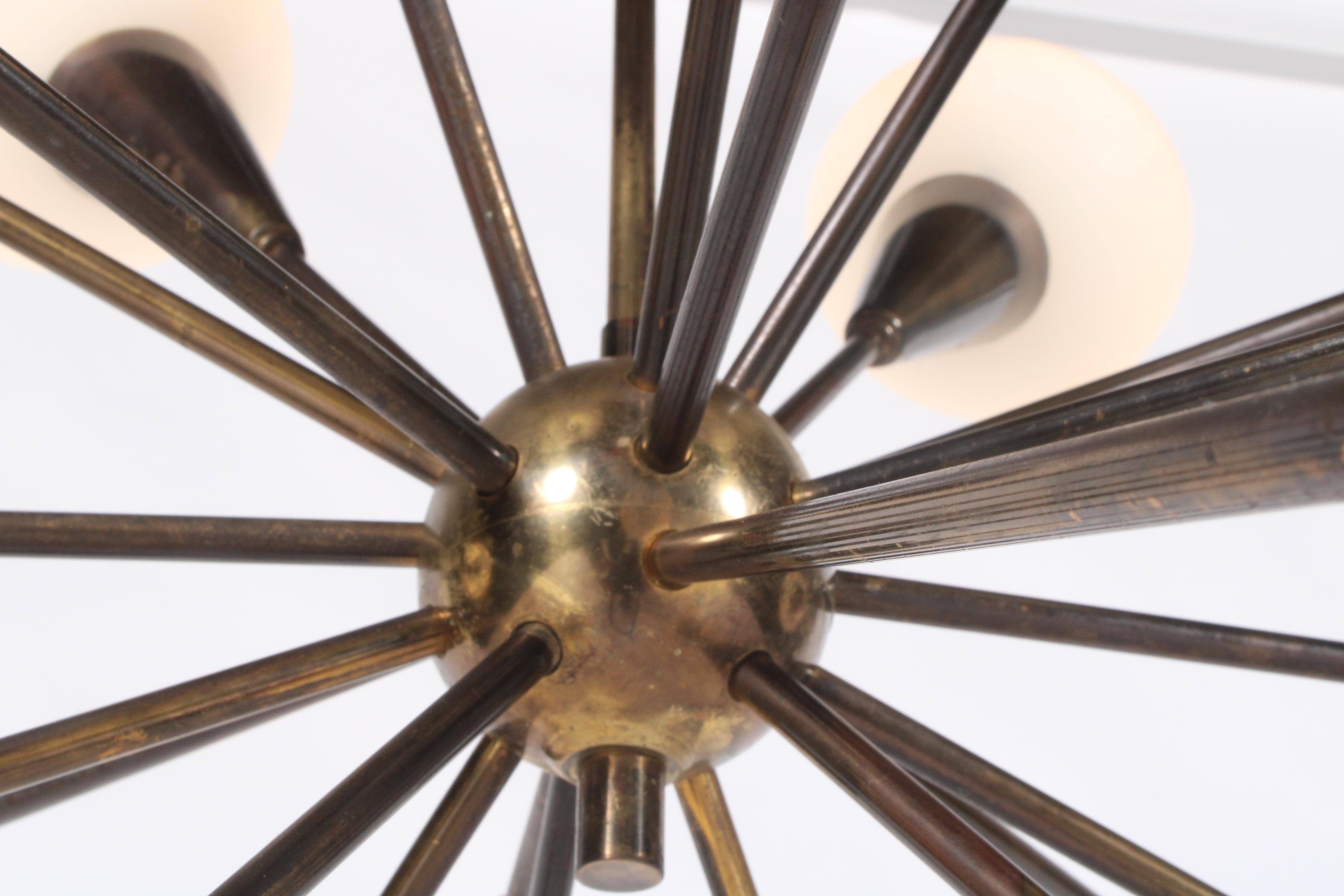 Splendido lampadario Sputnik originale italiano di Stilnovo * Consegna gratuita in tutto il mondo in vendita 12