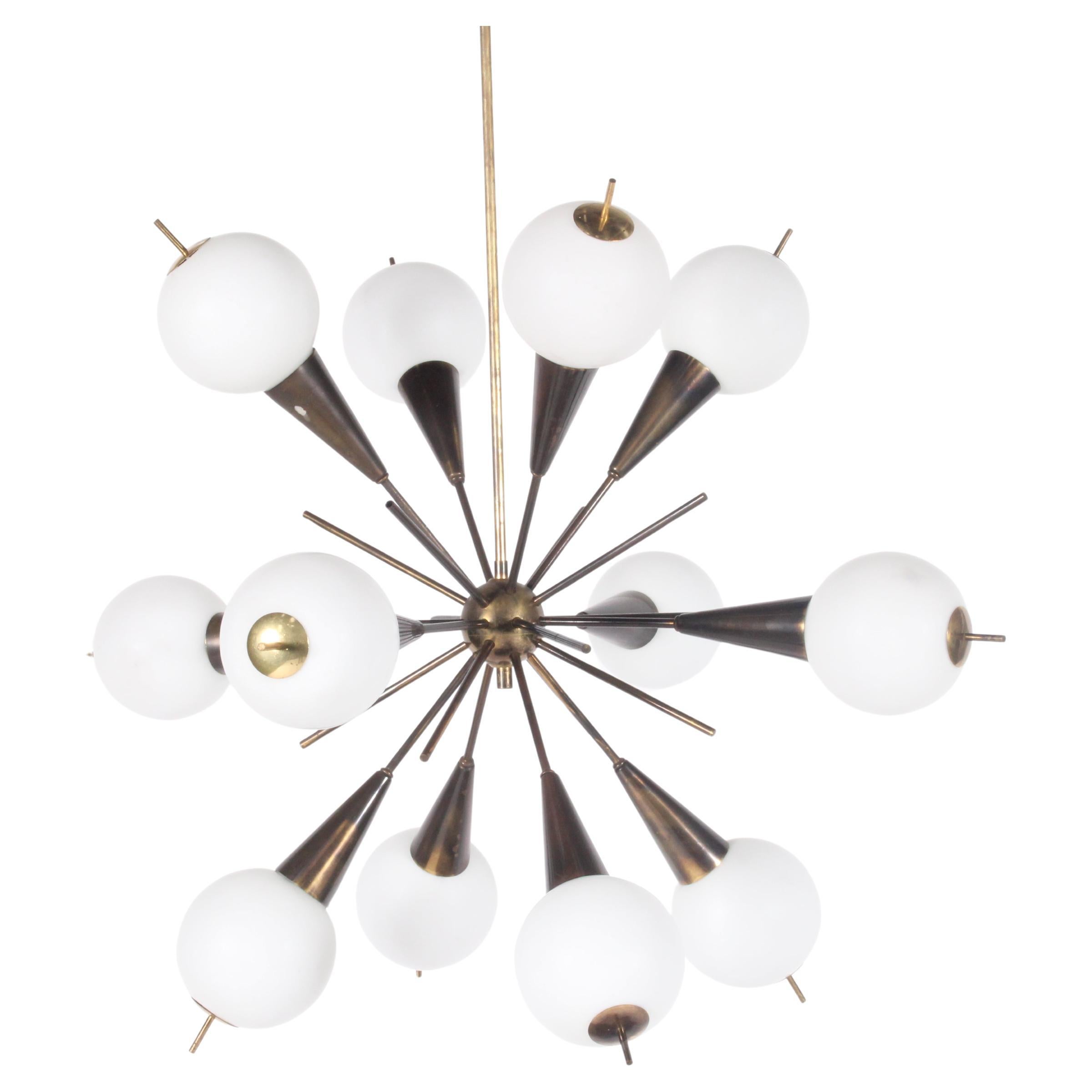 Wonderful Original Stilnovo Italian Sputnik Chandelier * Free Worldwide Delivery