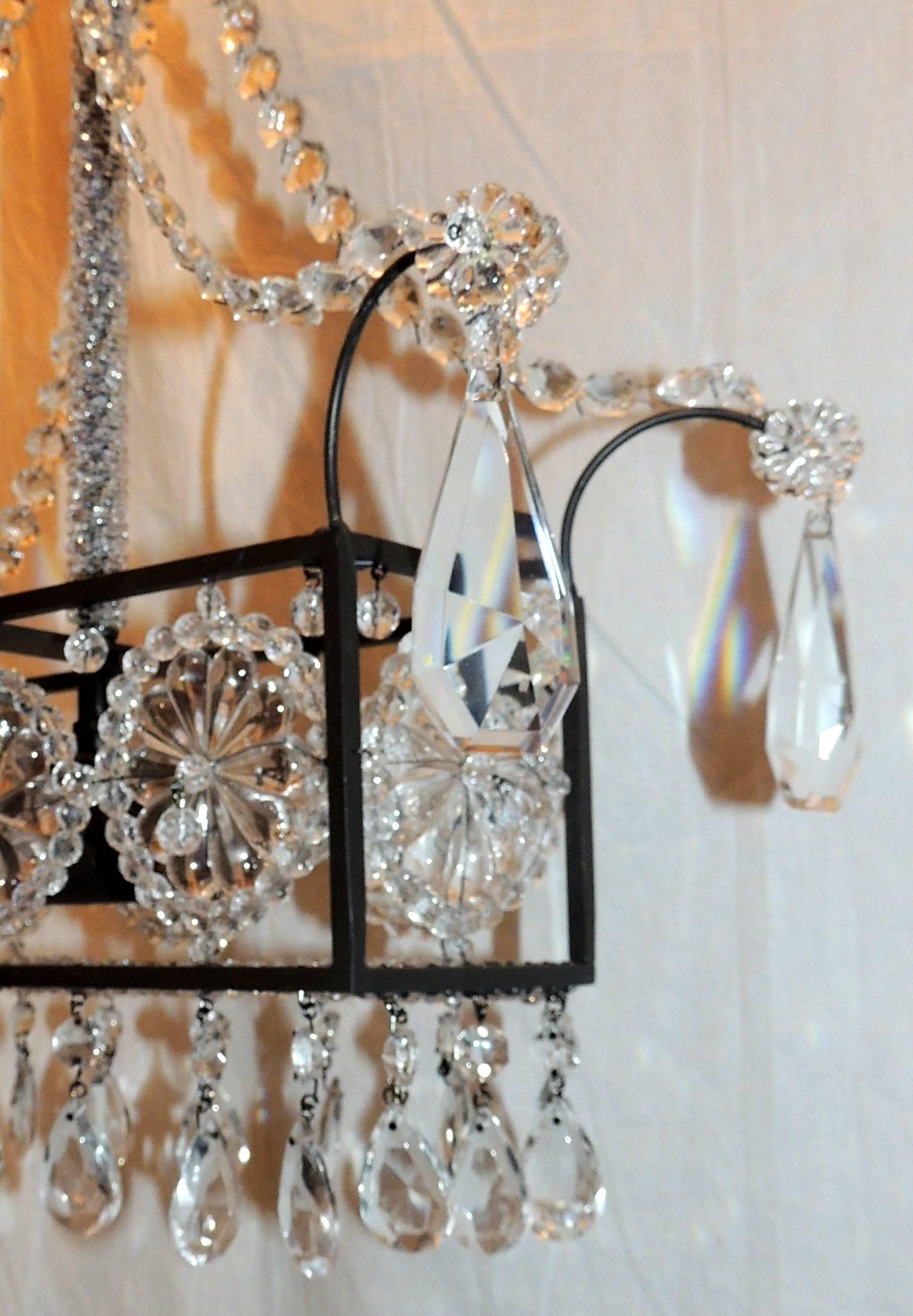 crystal rectangle chandelier