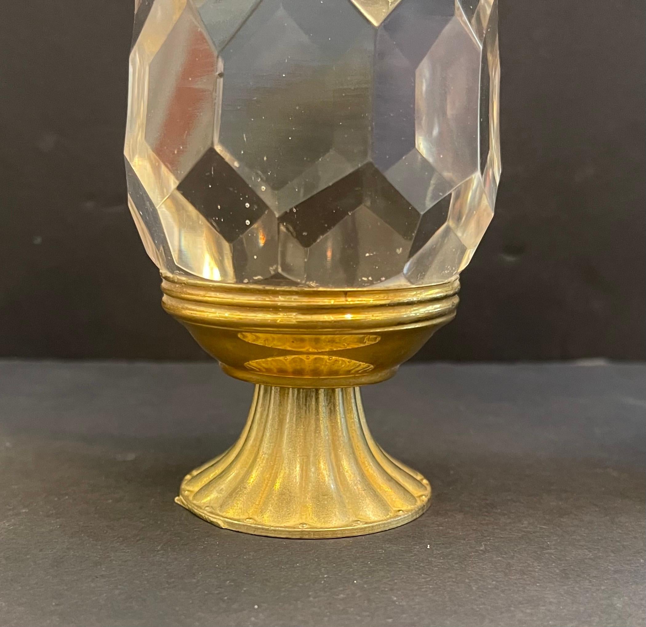 French Wonderful Pair Boule d'Escalier Honeycomb Crystal Banister Newel Post Finials