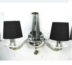 Wonderful Pair Donghia Stellare 2 Arm Hand-Blown Gold Dust Murano Wall Sconces