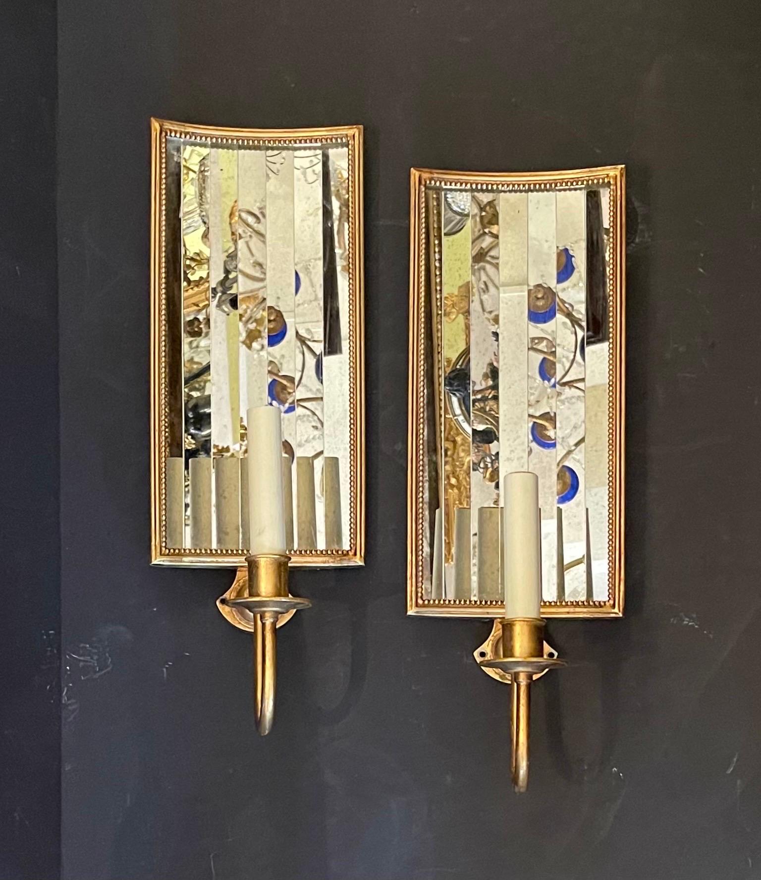 gold panel mirror