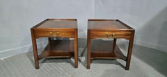 Wonderful Pair Mahogany Lamp Tables