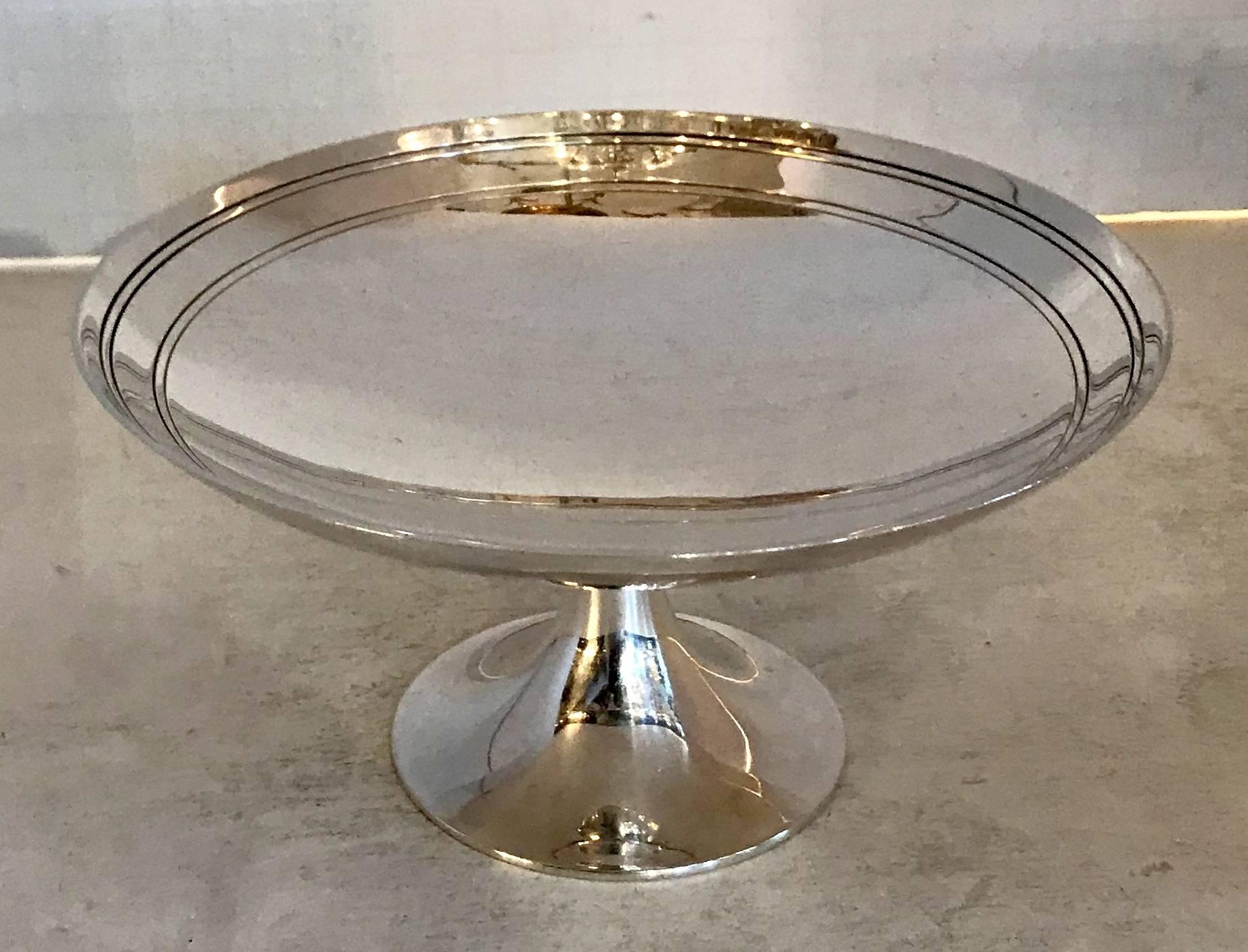 American Wonderful Pair Mid-Century Modern Tiffany & Co. Sterling Silver Compotes / Bowls For Sale