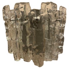 Wonderful Pair Modern Aurora Lampworks Murano Thick Icicle Glass Kalmer Sconces