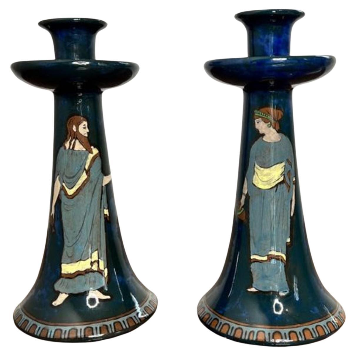 Wonderful pair of antique Decoro England candlesticks  For Sale