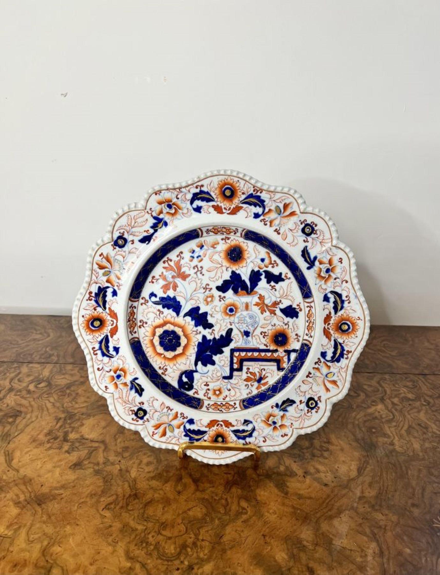 19th Century Wonderful pair of antique Georgian stone china plates  For Sale