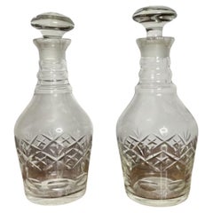 Wonderful pair of Antique Victorian cut glass decanters 