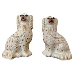 Meravigliosa coppia di antichi cani vittoriani di Staffordshire