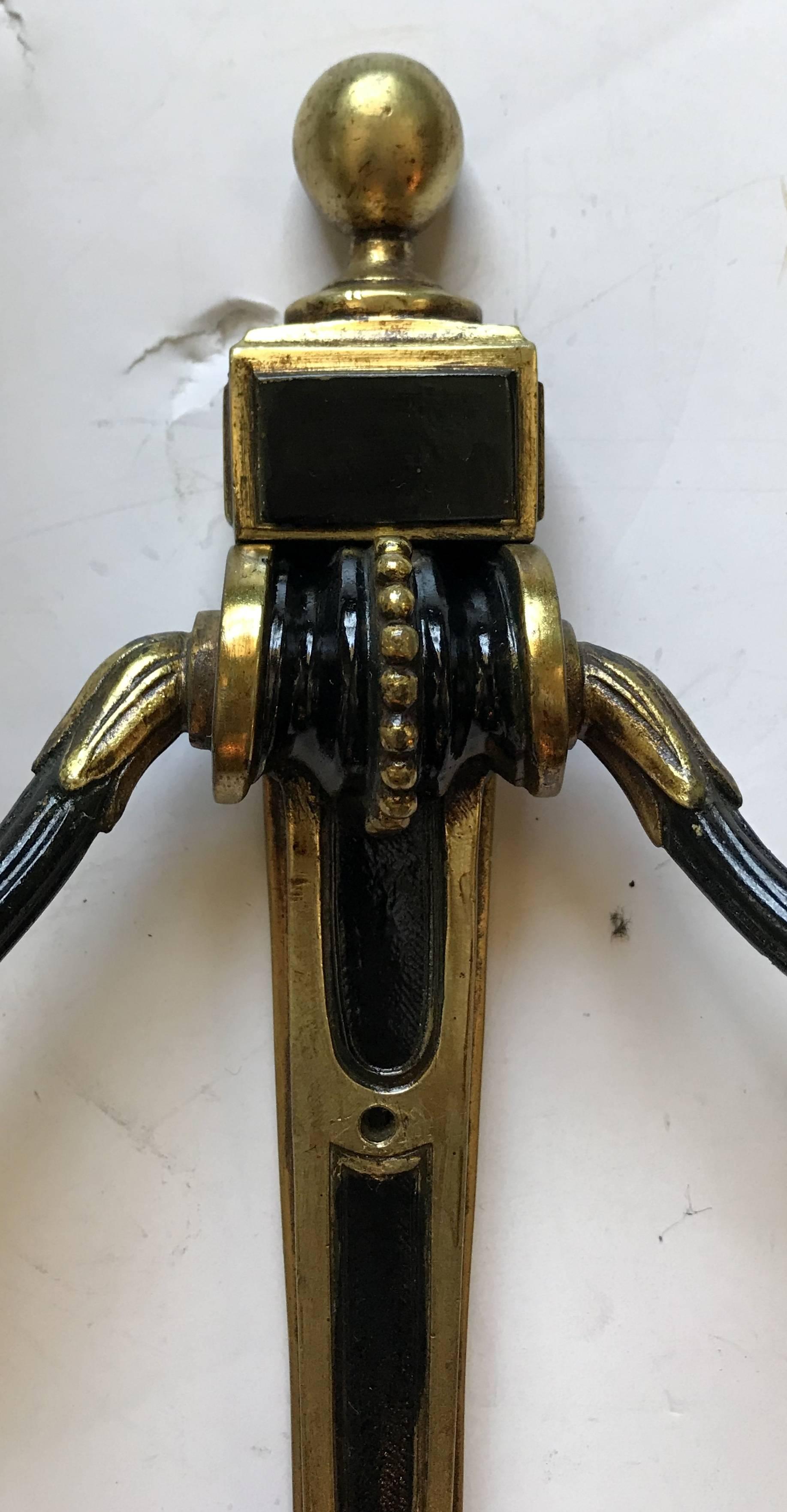 Patinato Meravigliosa coppia di sconsigliere Caldwell in bronzo patinato Regency Neoclassico Impero in vendita