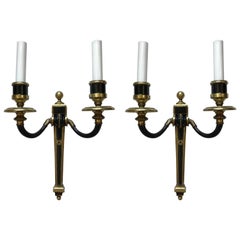 Wonderful Pair of Caldwell Bronze Patinated Regency Neoclassical Empire Sconces