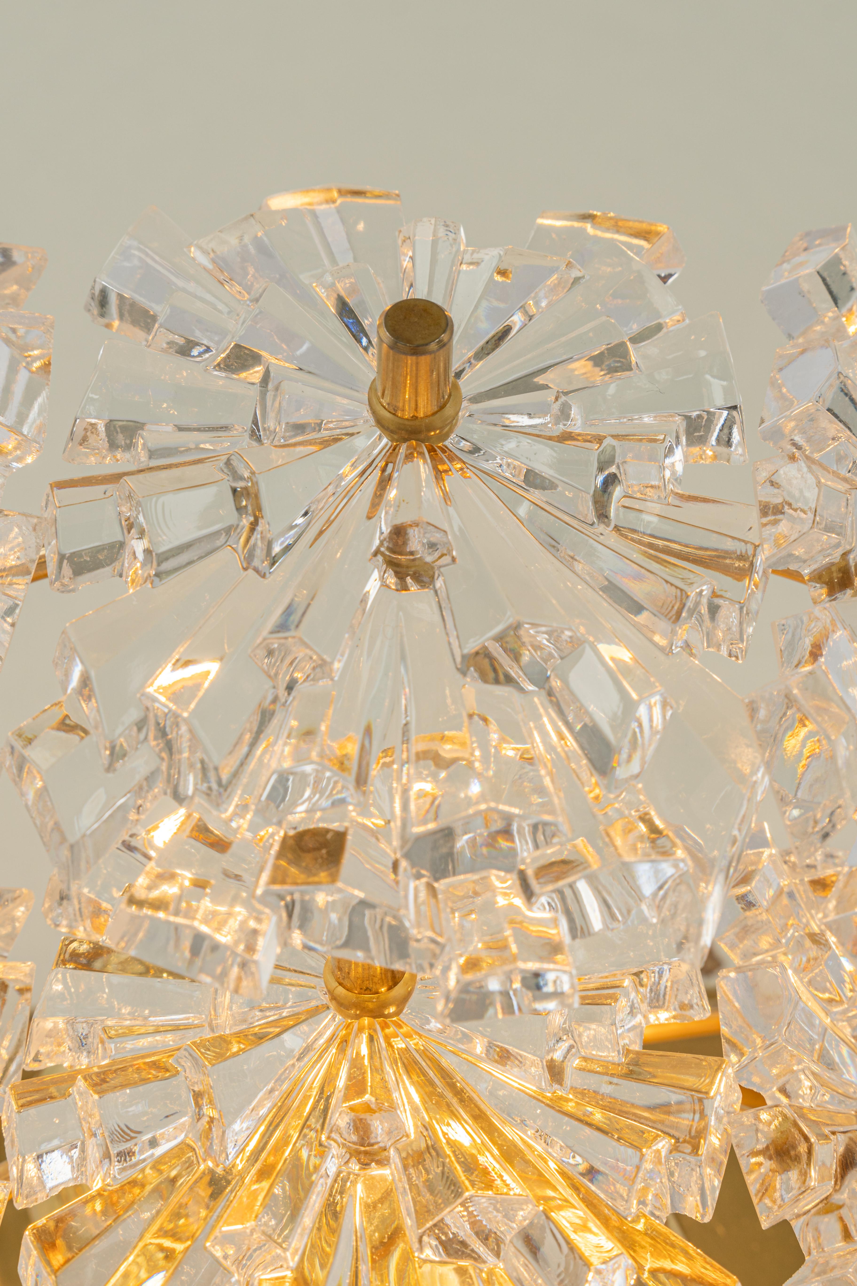 Wonderful Pair of Crystal Sconces by Kinkeldey, Germany, 1970s For Sale 5