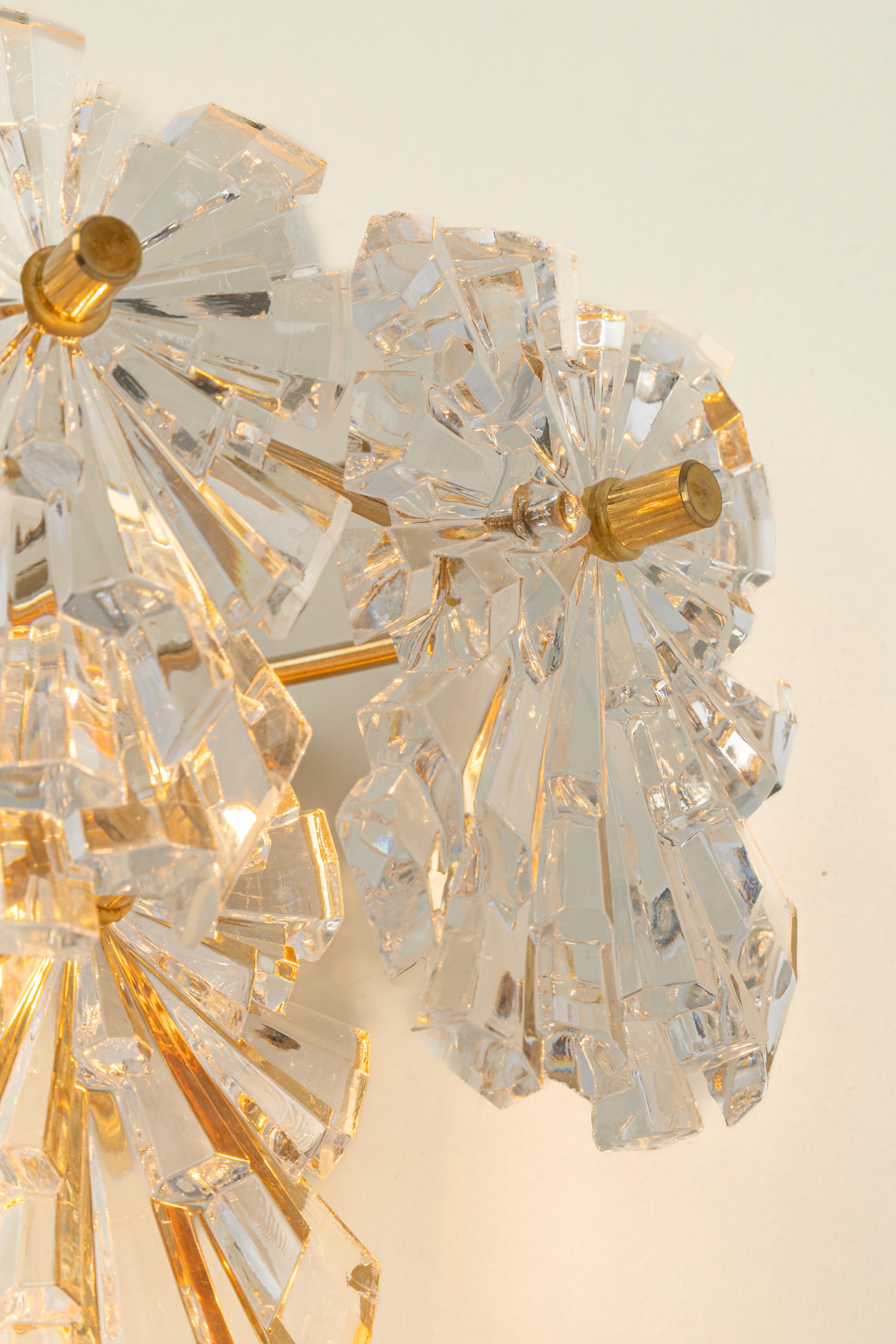 Wonderful Pair of Crystal Sconces by Kinkeldey, Germany, 1970s For Sale 3