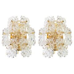 1 of 2 Wonderful Pairs of Crystal Sconces by Kinkeldey, Germany, 1970s 1 of 2 Wonderful Pairs of Crystal Sconces by Kinkeldey, Germany, 1970s