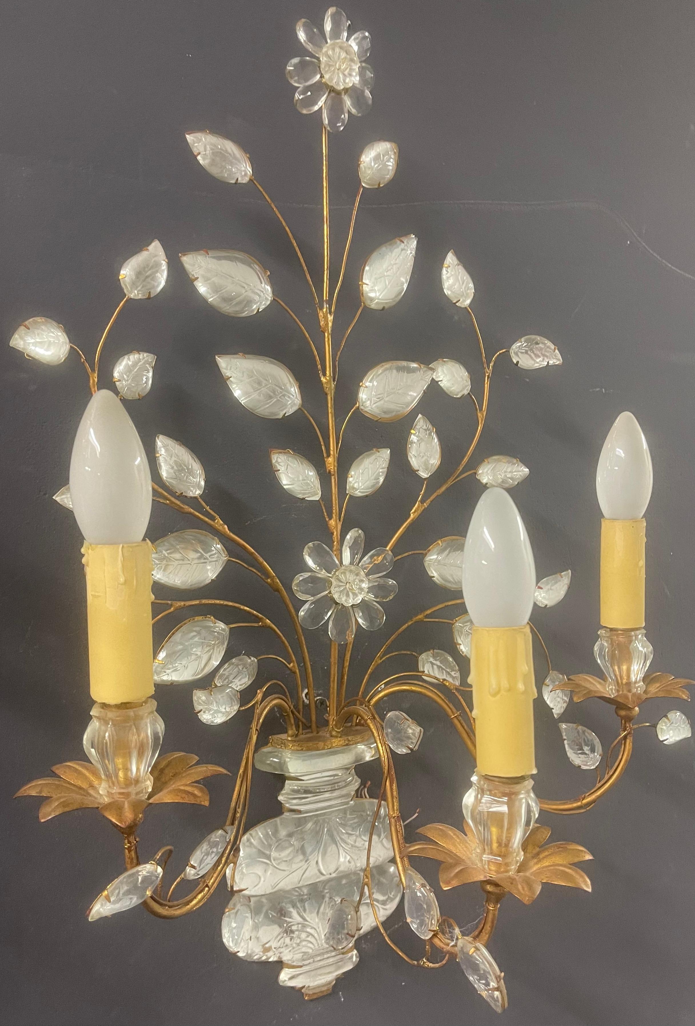 wonderful pair of elegant maison bagues wall sconces 4