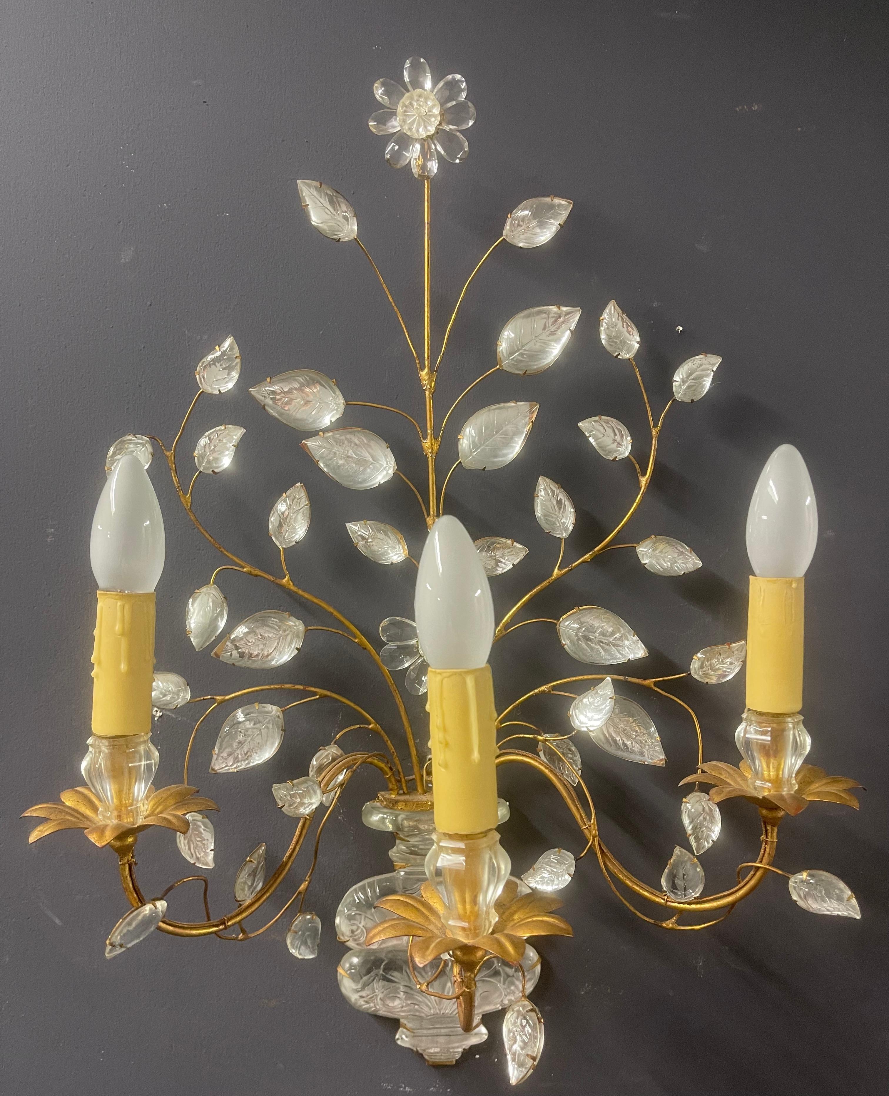 wonderful pair of elegant maison bagues wall sconces 6