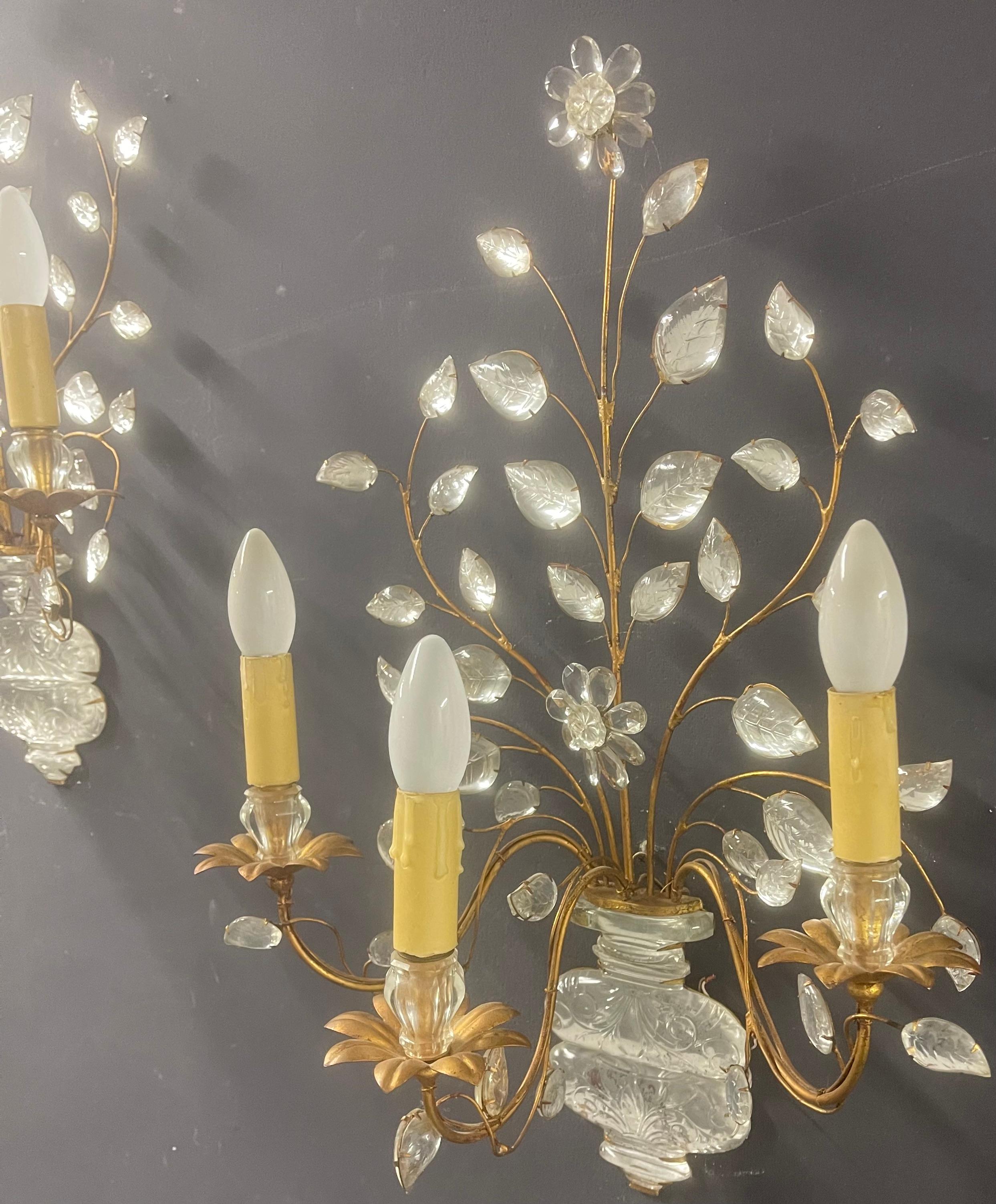 wonderful pair of elegant maison bagues wall sconces In Good Condition In Munich, DE