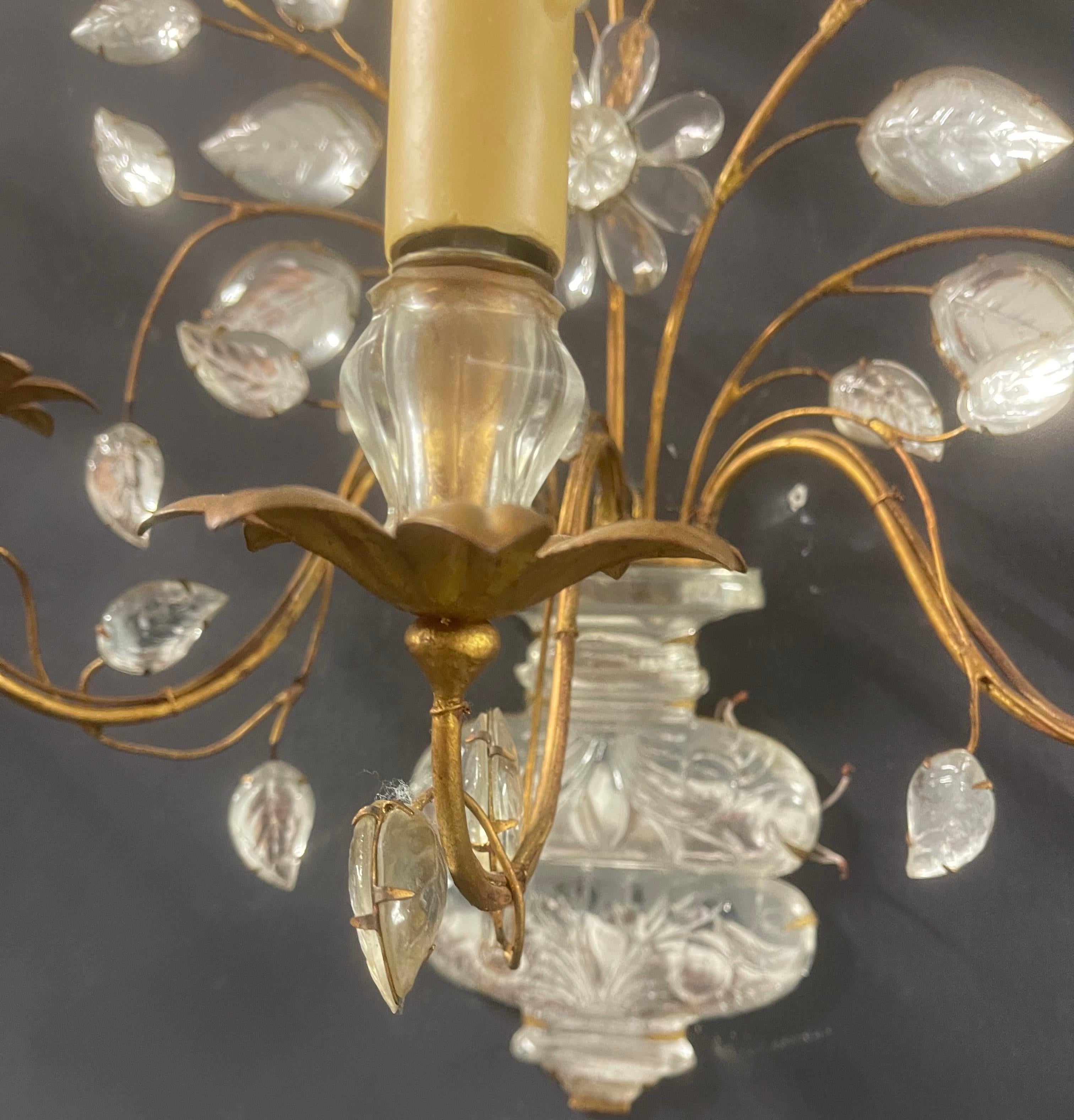 Mid-20th Century wonderful pair of elegant maison bagues wall sconces
