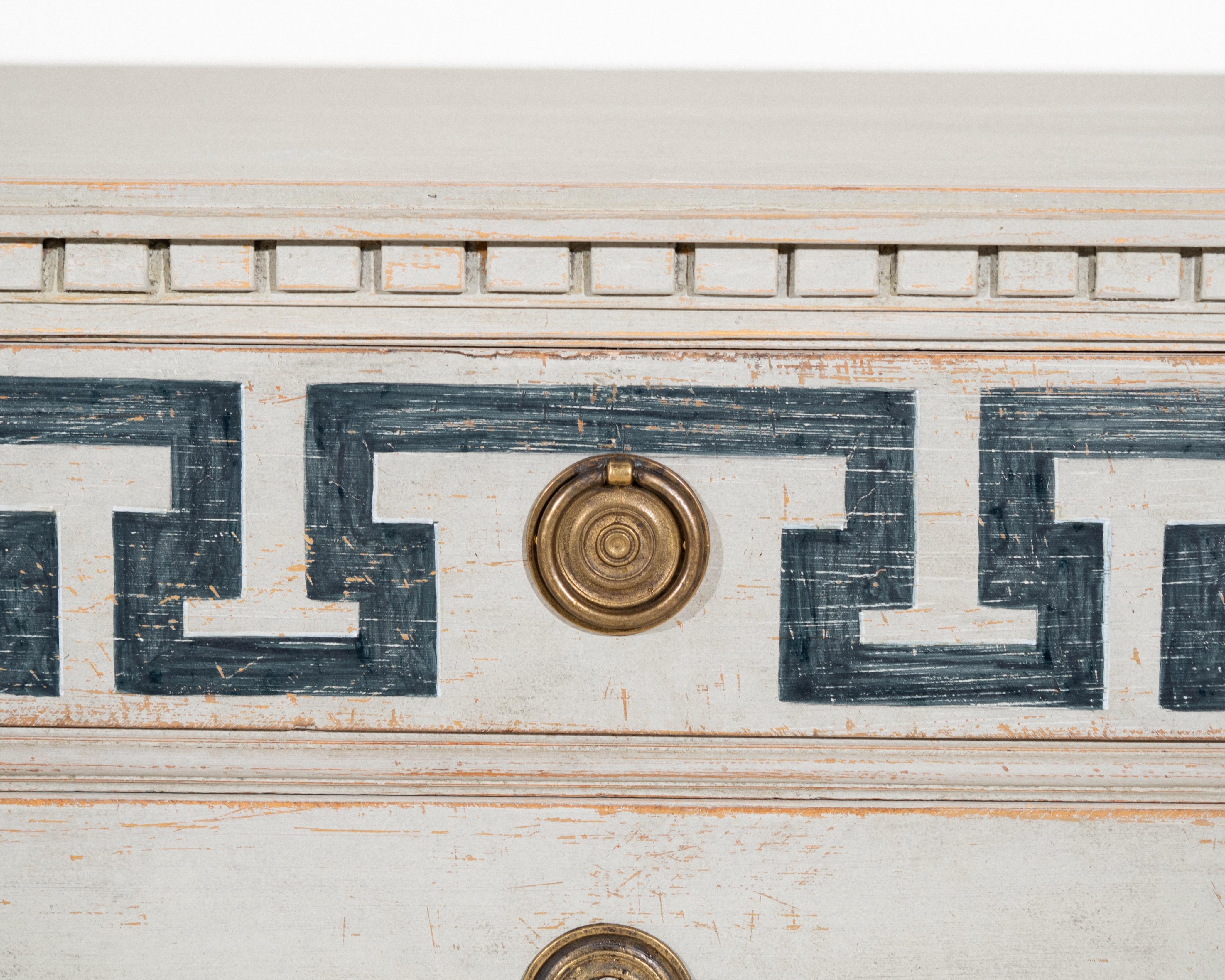 20th Century Wonderful pair of Gustavian style chests, circa 100 years old. For Sale