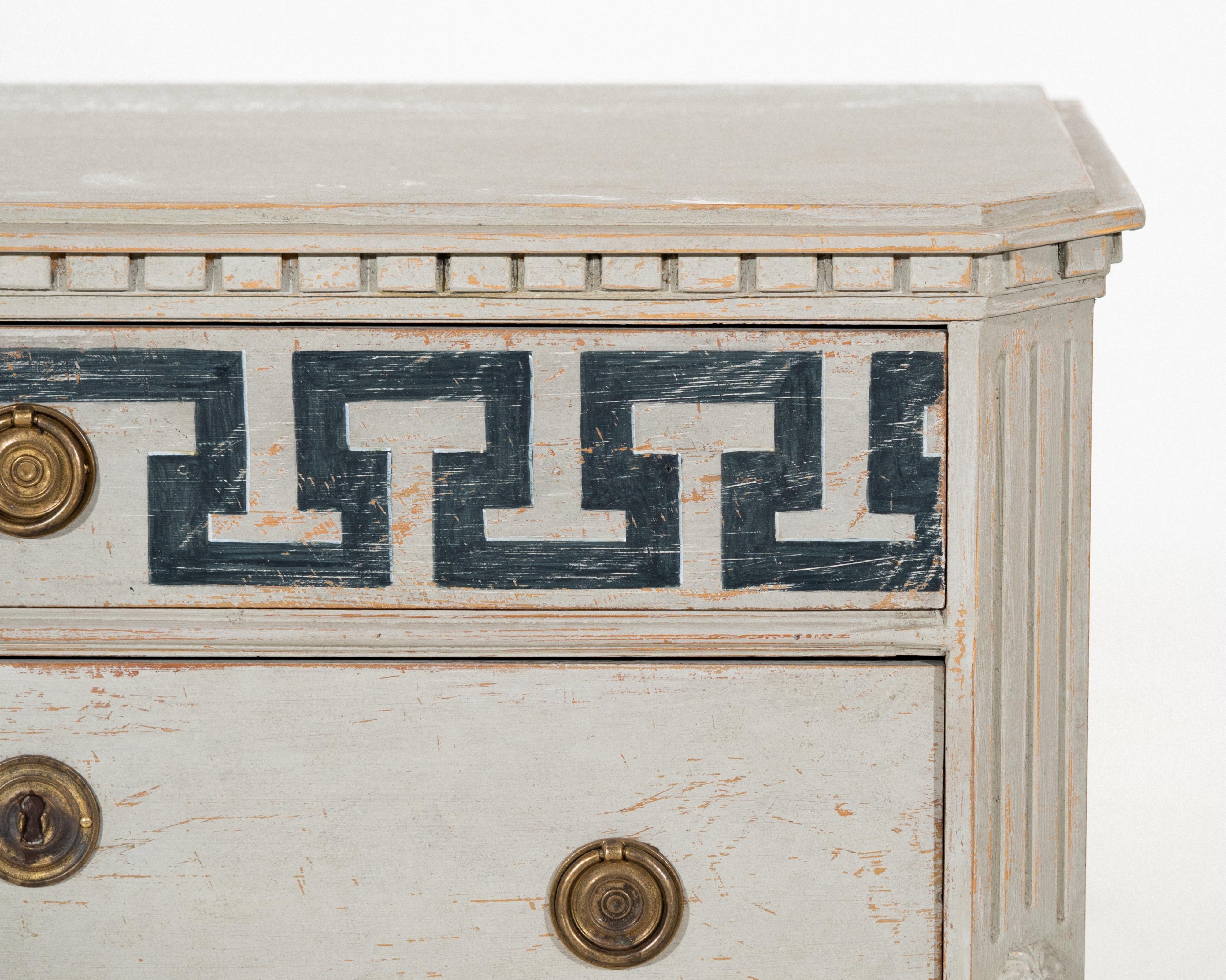 Wood Wonderful pair of Gustavian style chests, circa 100 years old. For Sale
