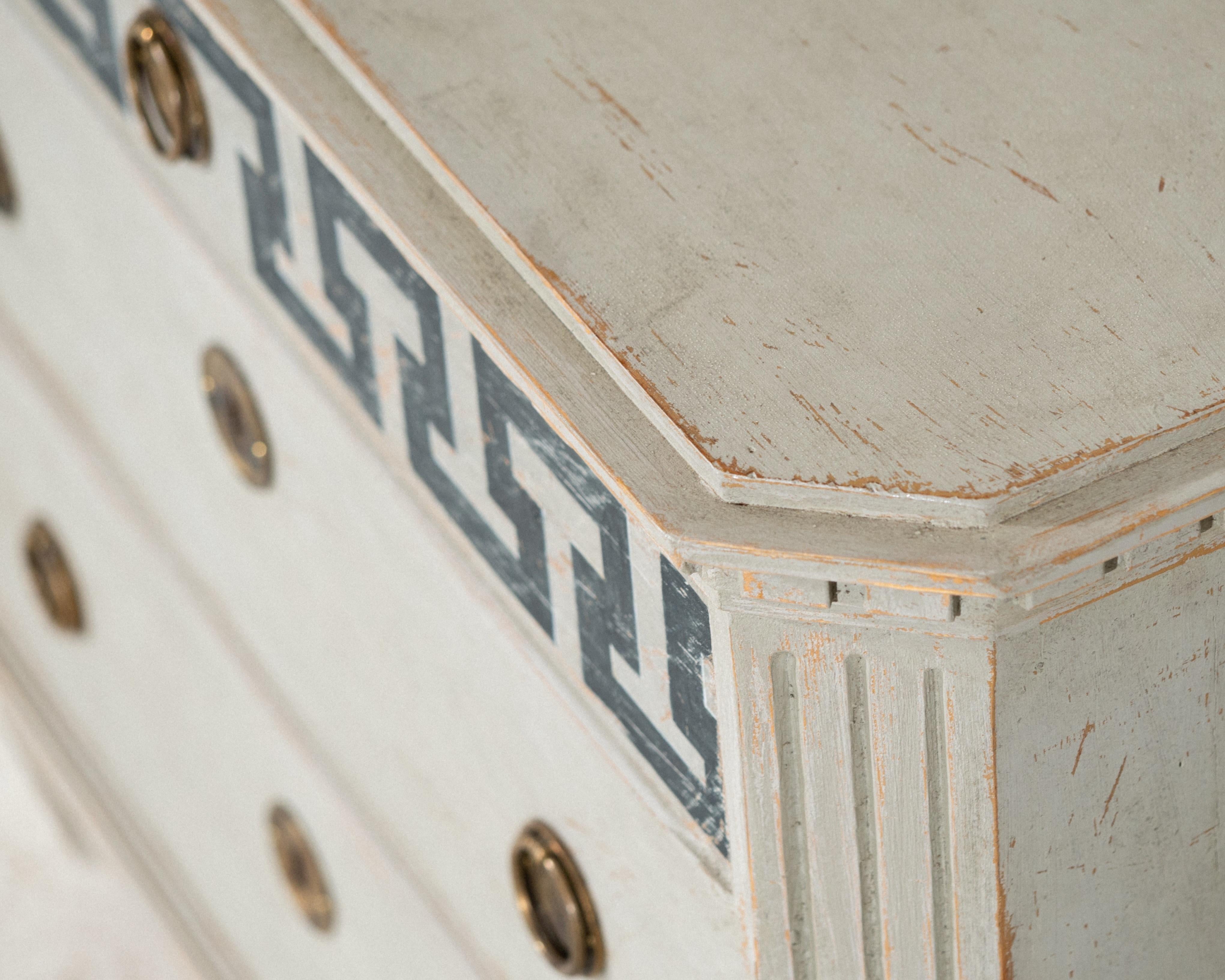 Wonderful pair of Gustavian style chests, circa 100 years old. For Sale 1
