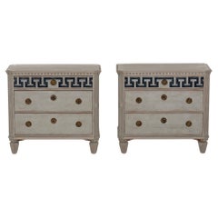 Vintage Wonderful pair of Gustavian style chests, circa 100 years old.
