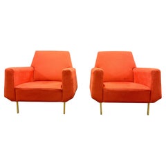 wonderful pair of italien lounge chairs