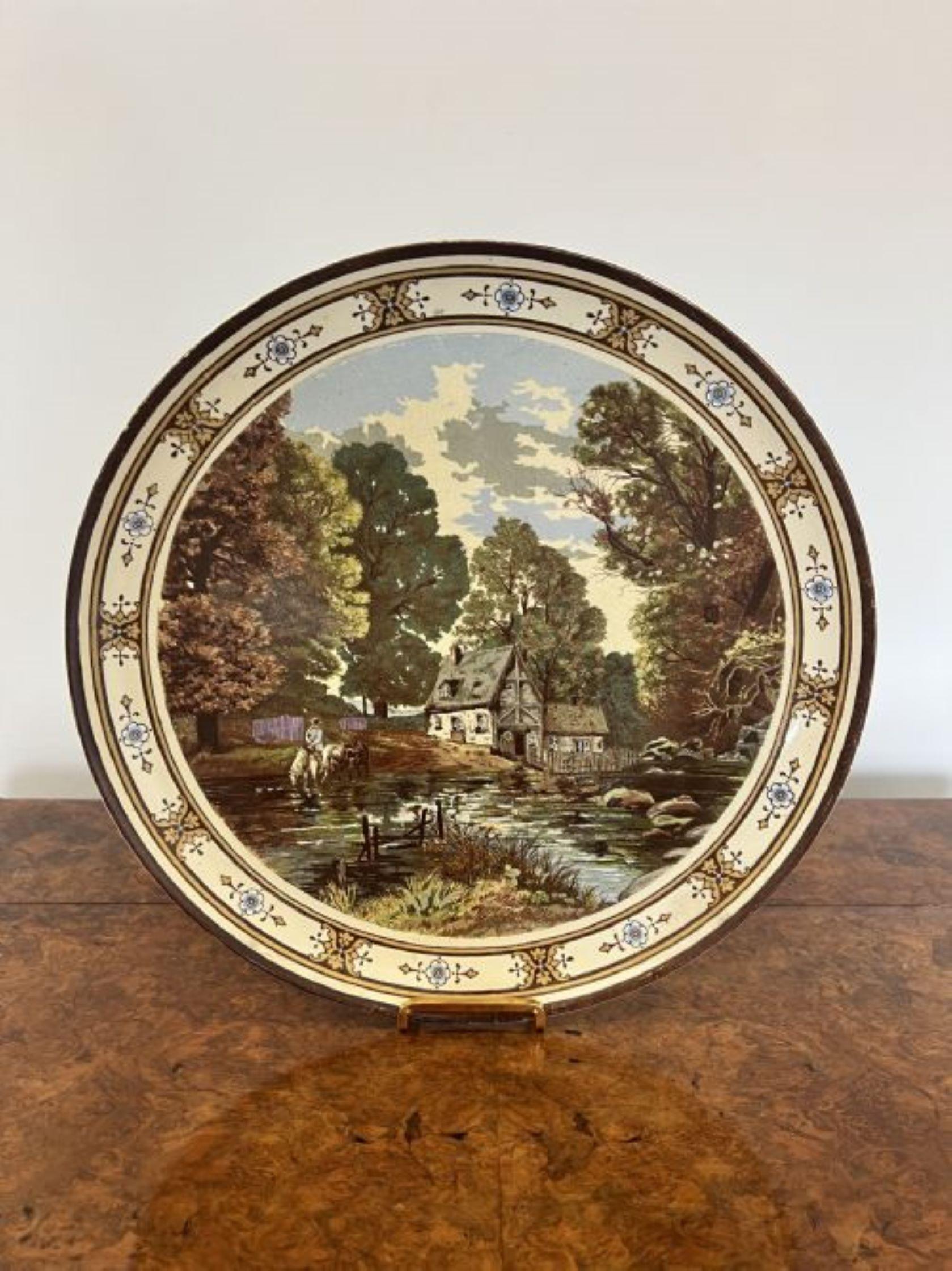 19th Century Wonderful pair of large 19th century Minton Plates For Sale