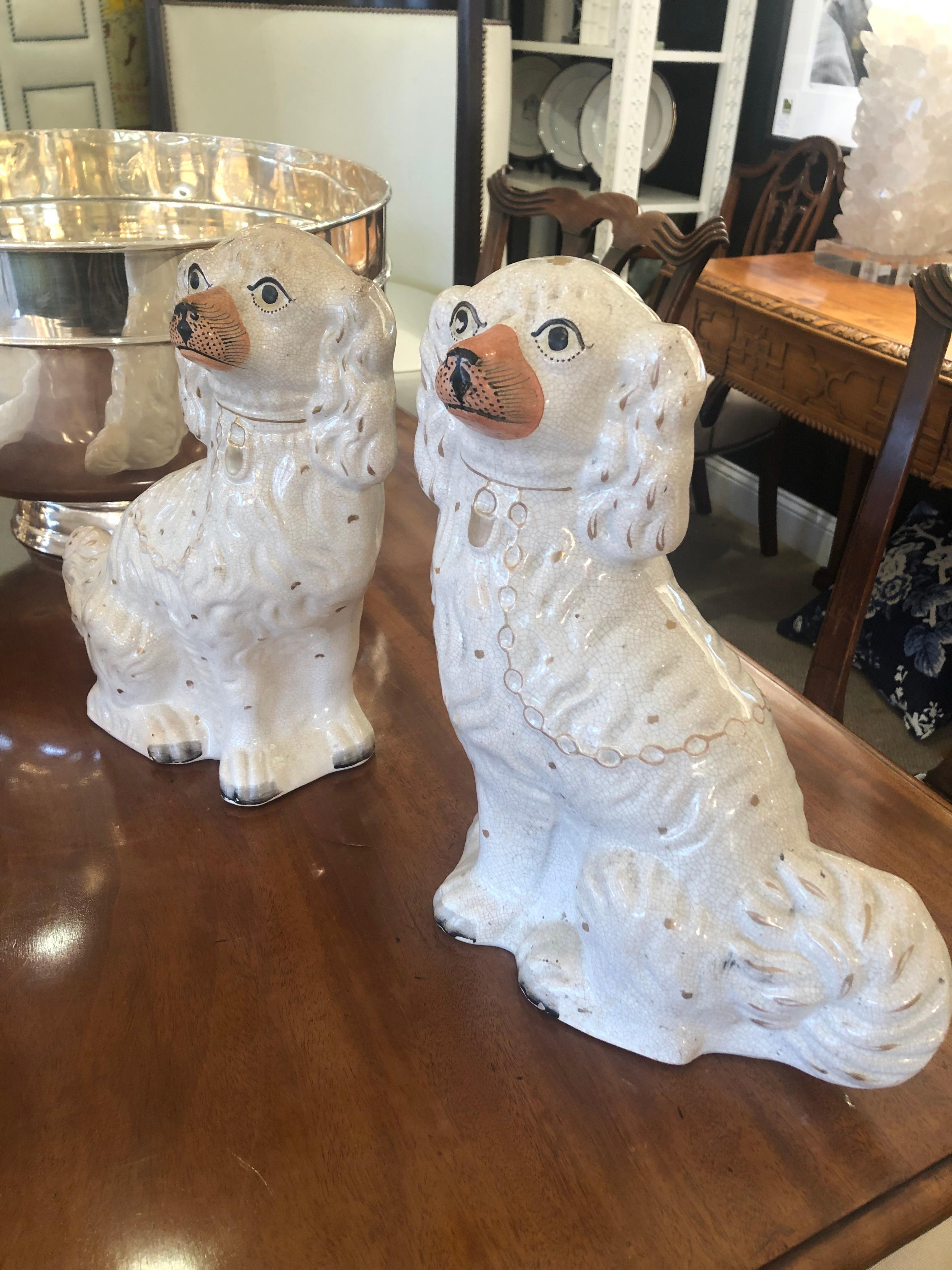 staffordshire pottery dogs value