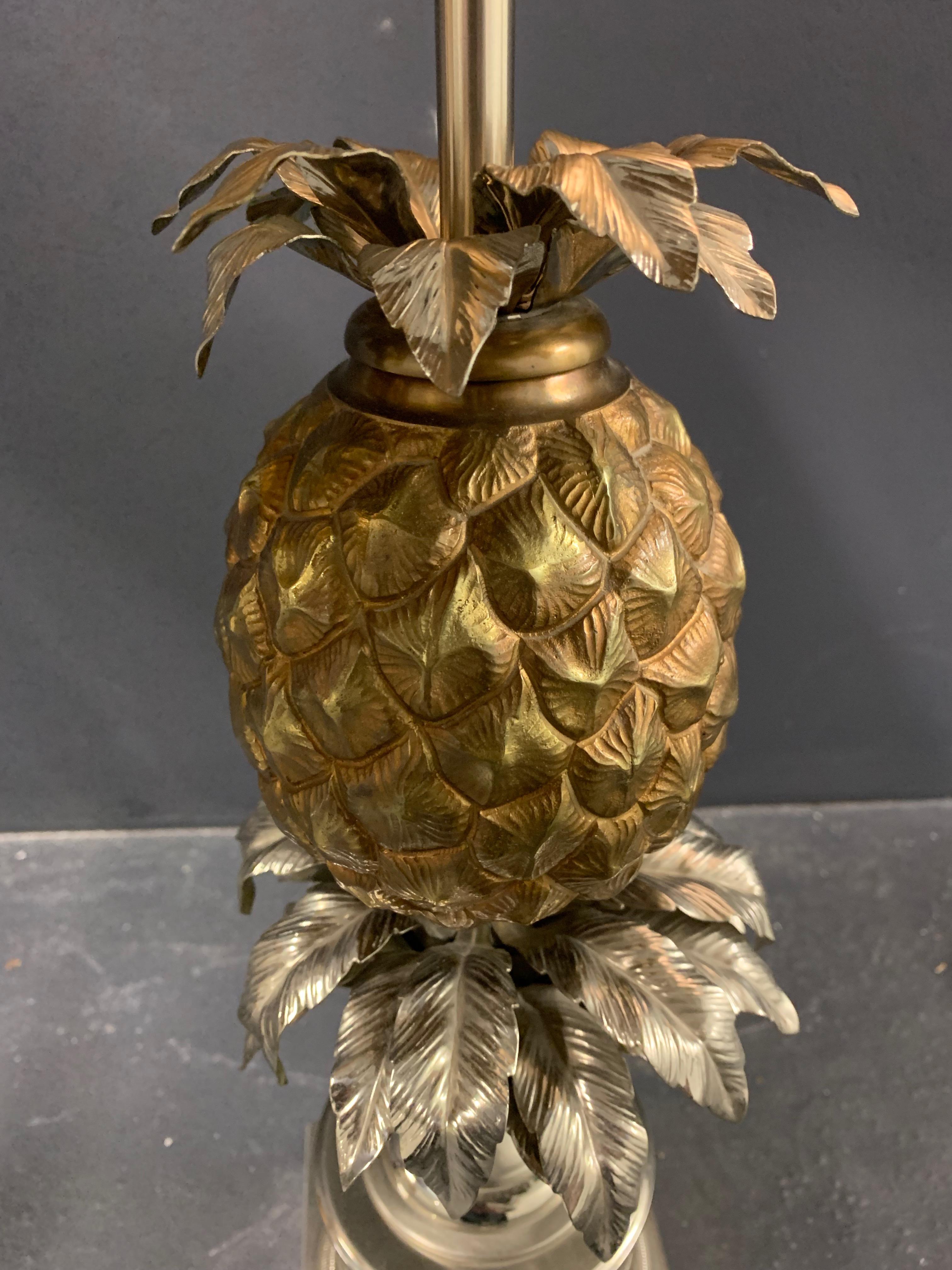 Wonderful Pair of Maison Charles Pineapple Table Lamps 3