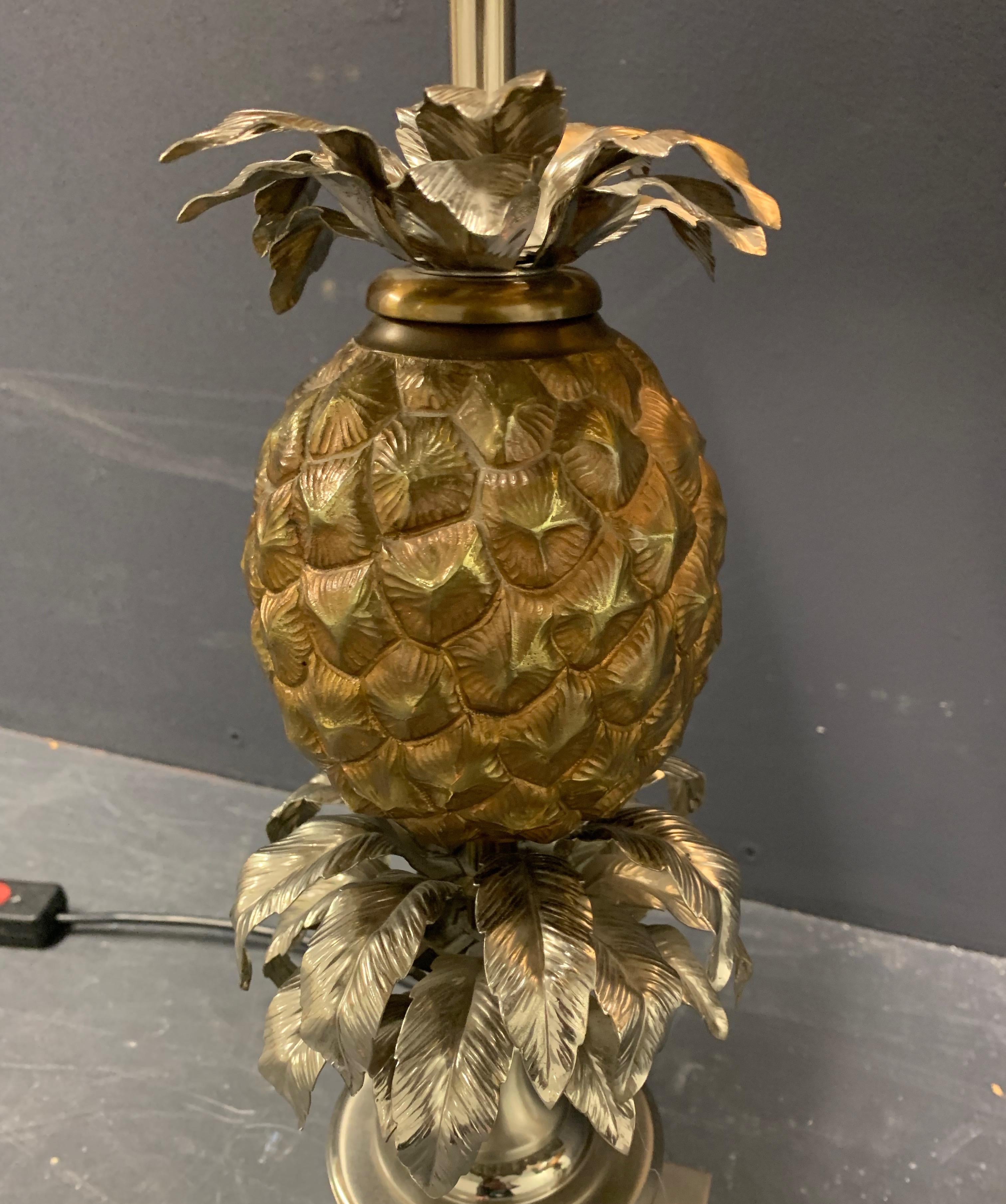 Wonderful Pair of Maison Charles Pineapple Table Lamps 1